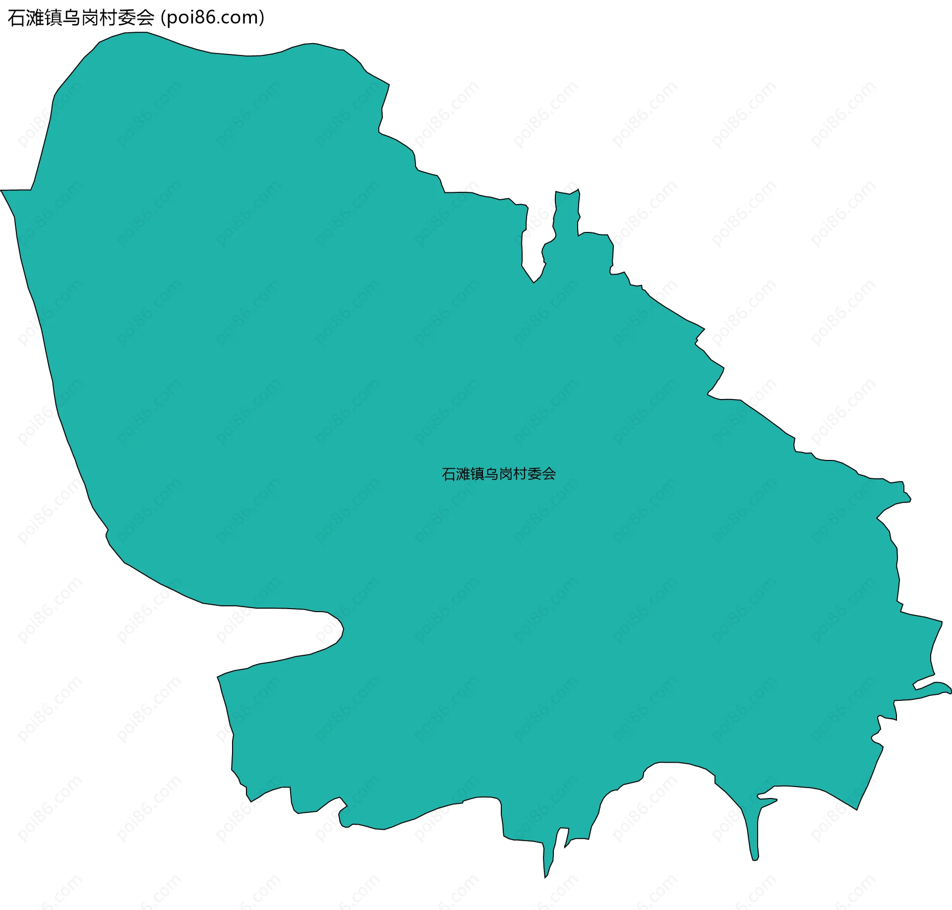 石滩镇乌岗村委会边界地图