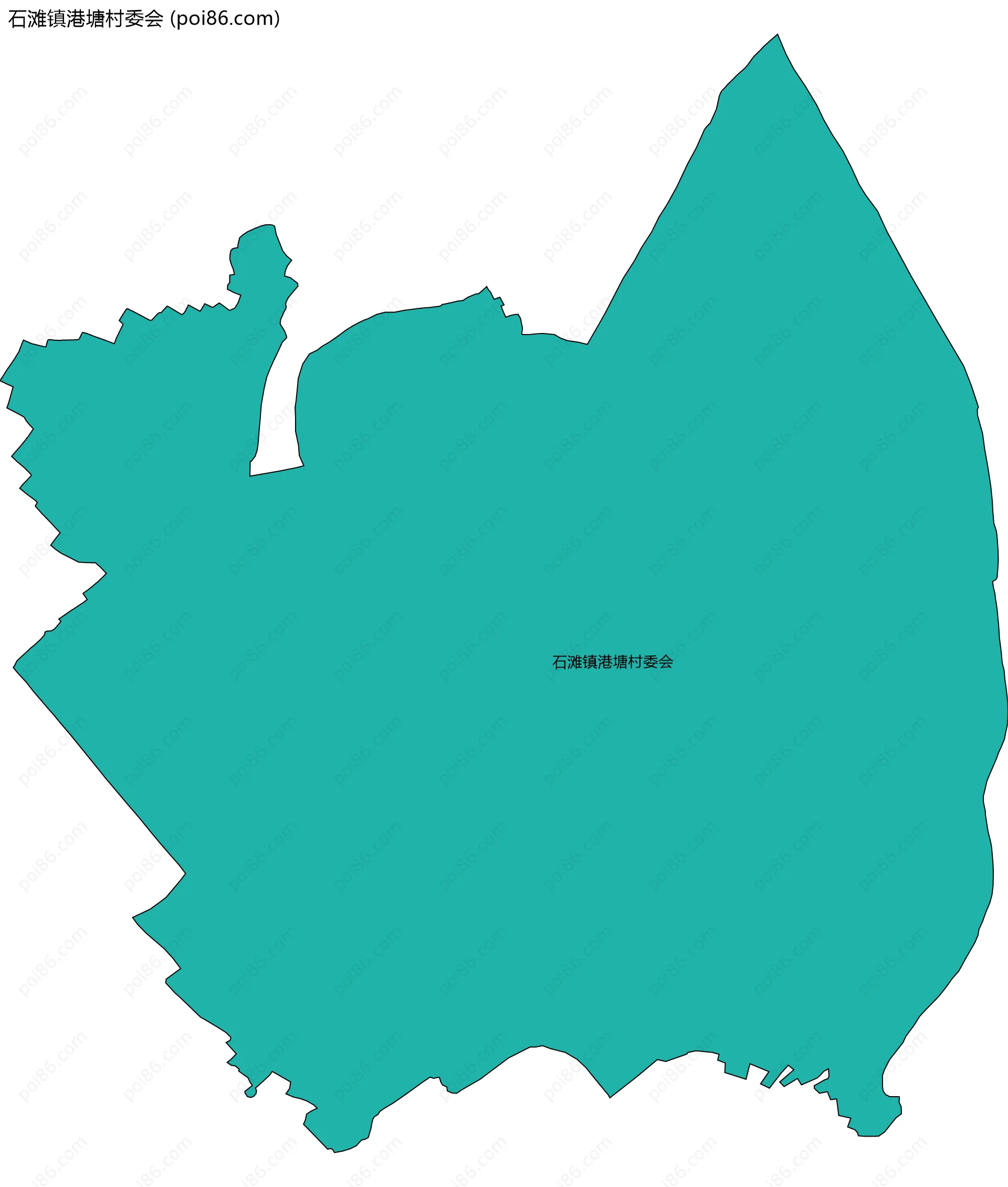 石滩镇港塘村委会边界地图