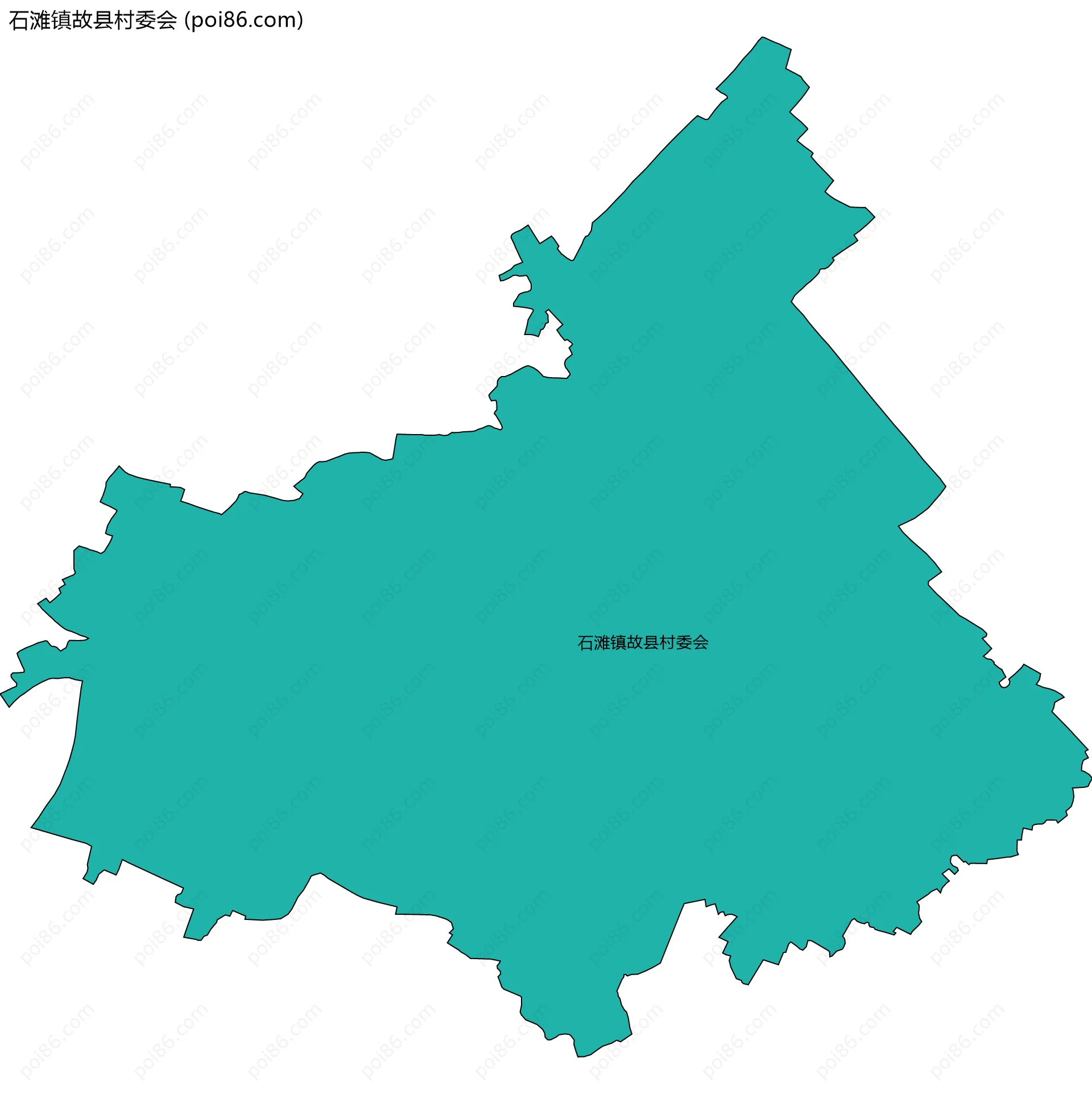 石滩镇故县村委会边界地图