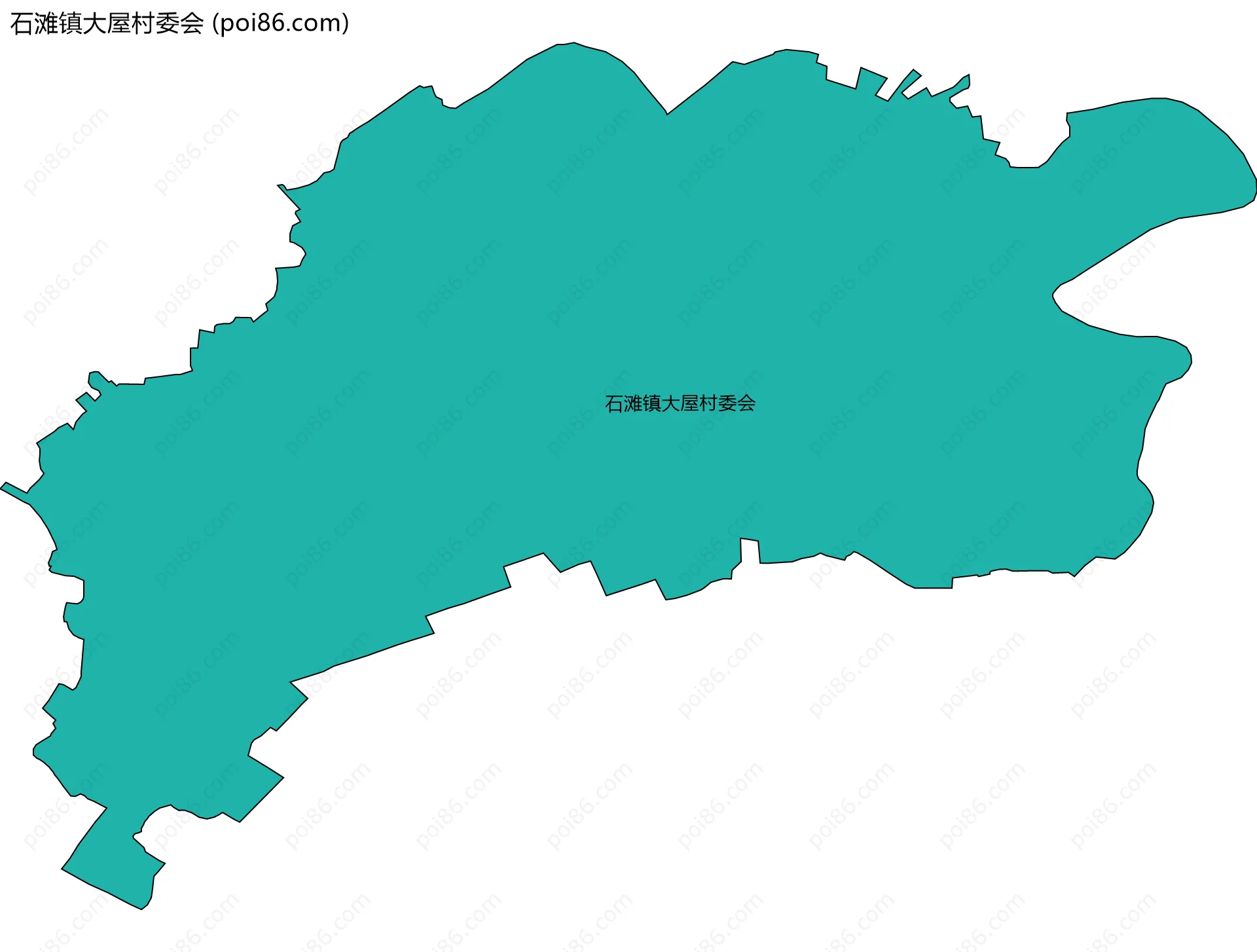 石滩镇大屋村委会边界地图