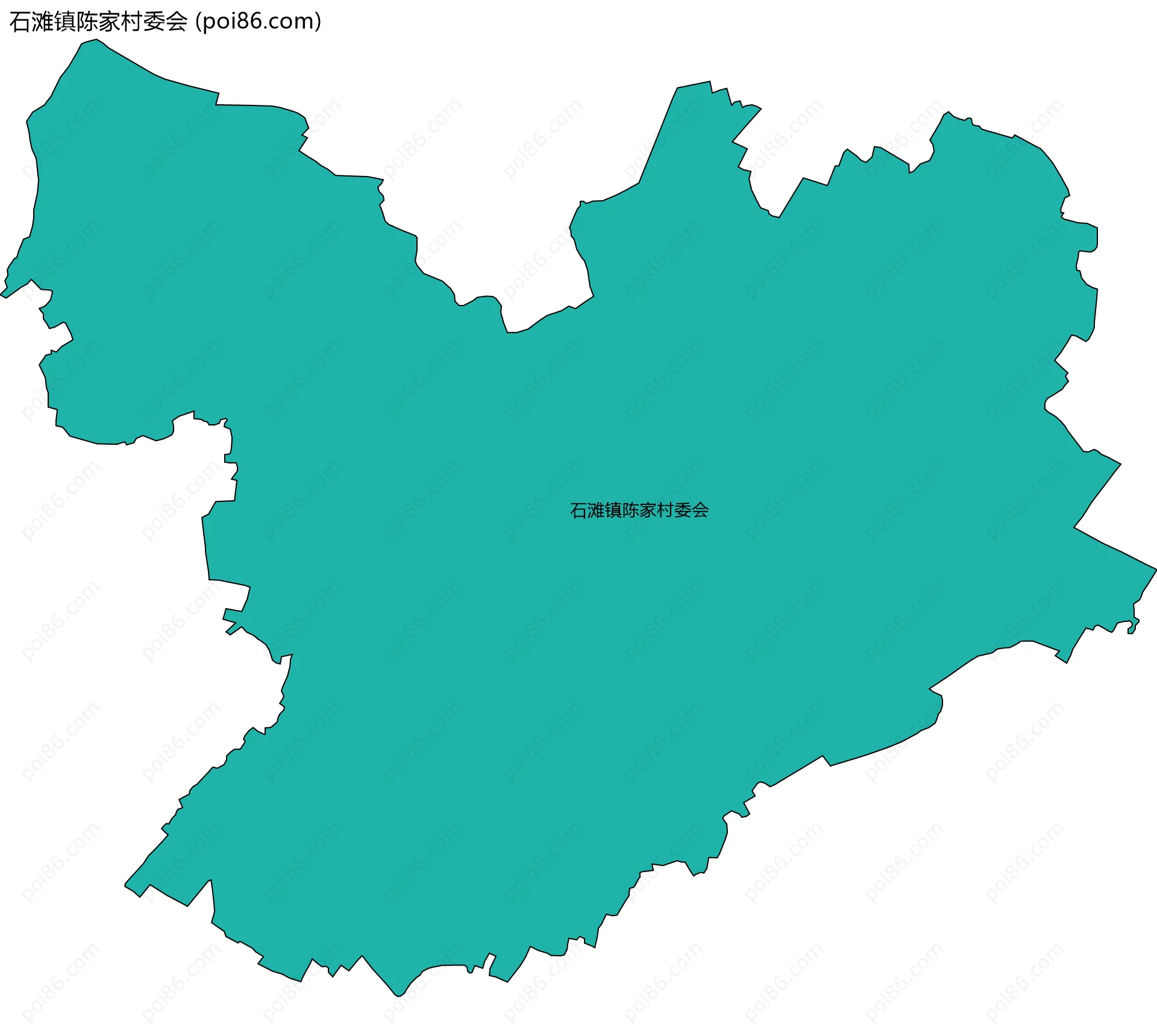 石滩镇陈家村委会边界地图