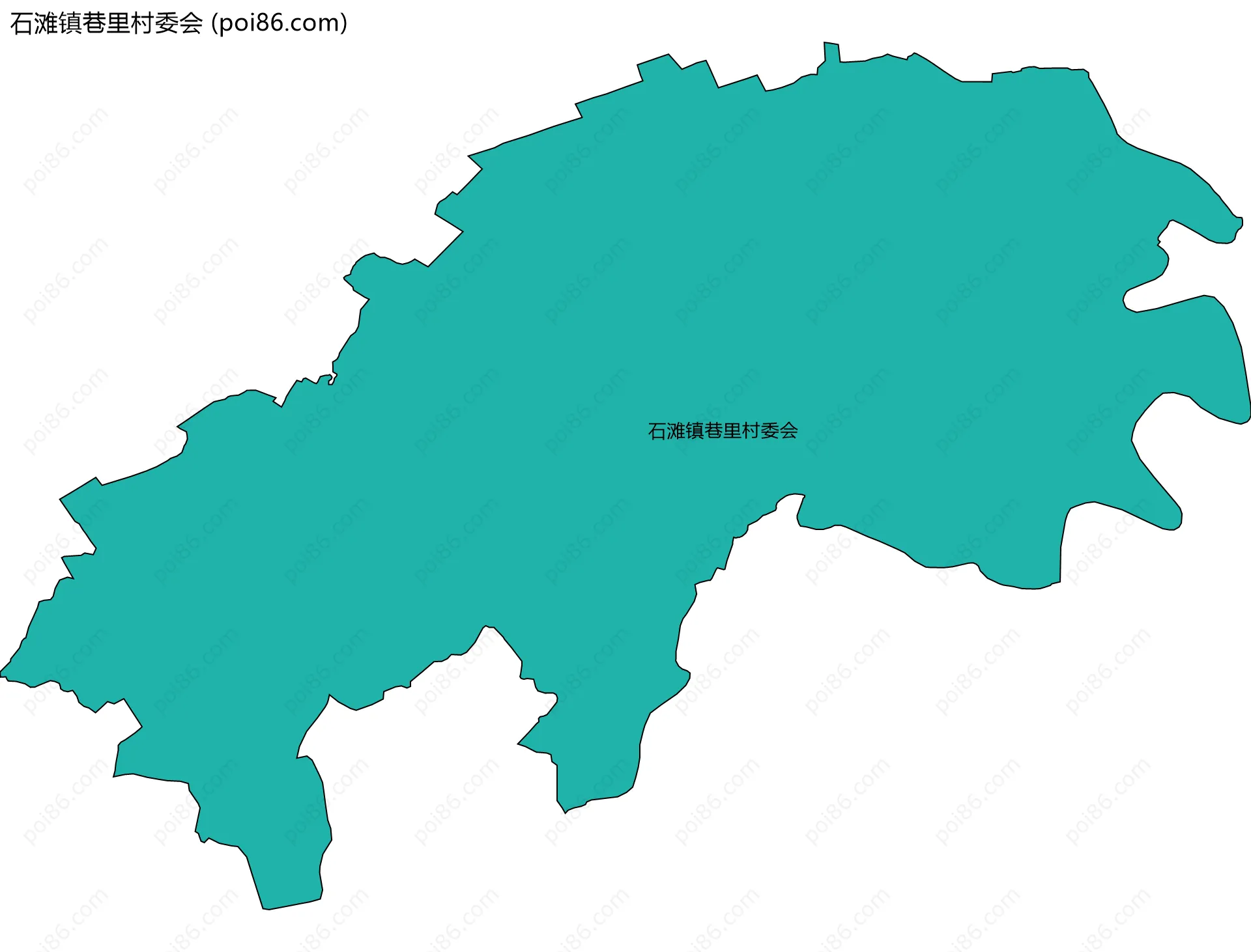 石滩镇巷里村委会边界地图