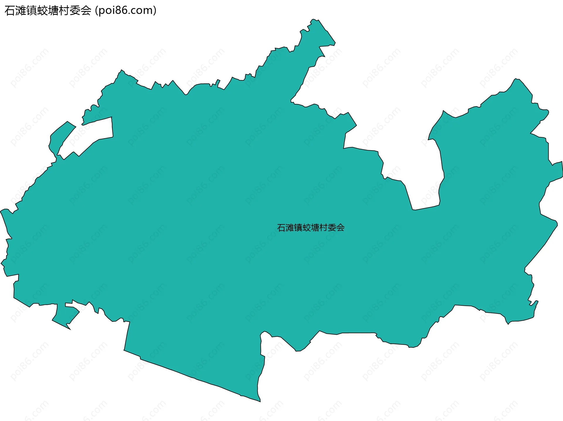 石滩镇蛟塘村委会边界地图