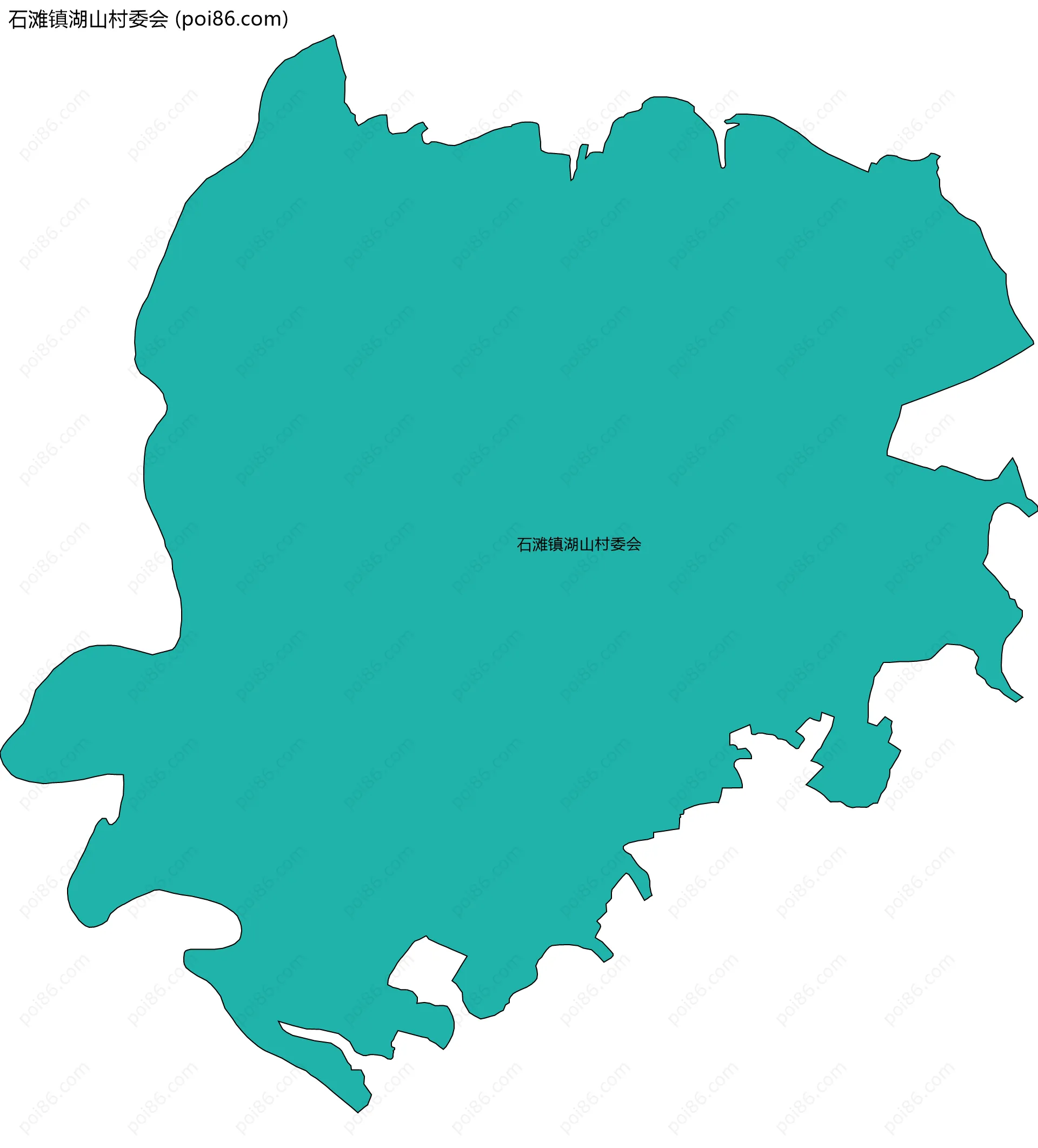石滩镇湖山村委会边界地图
