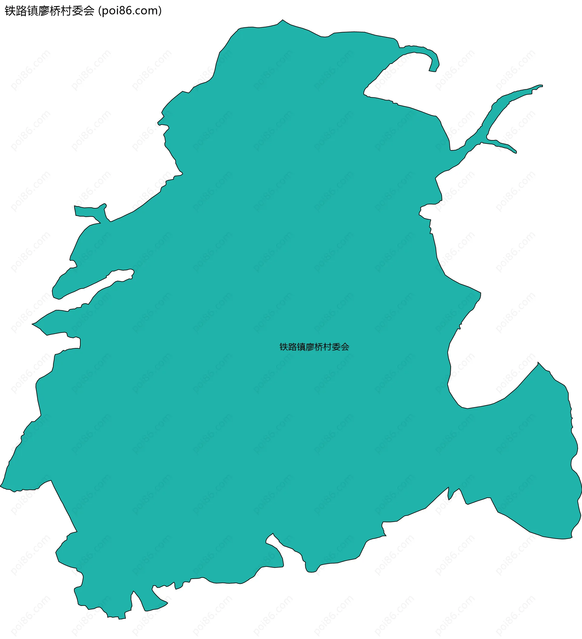 铁路镇廖桥村委会边界地图