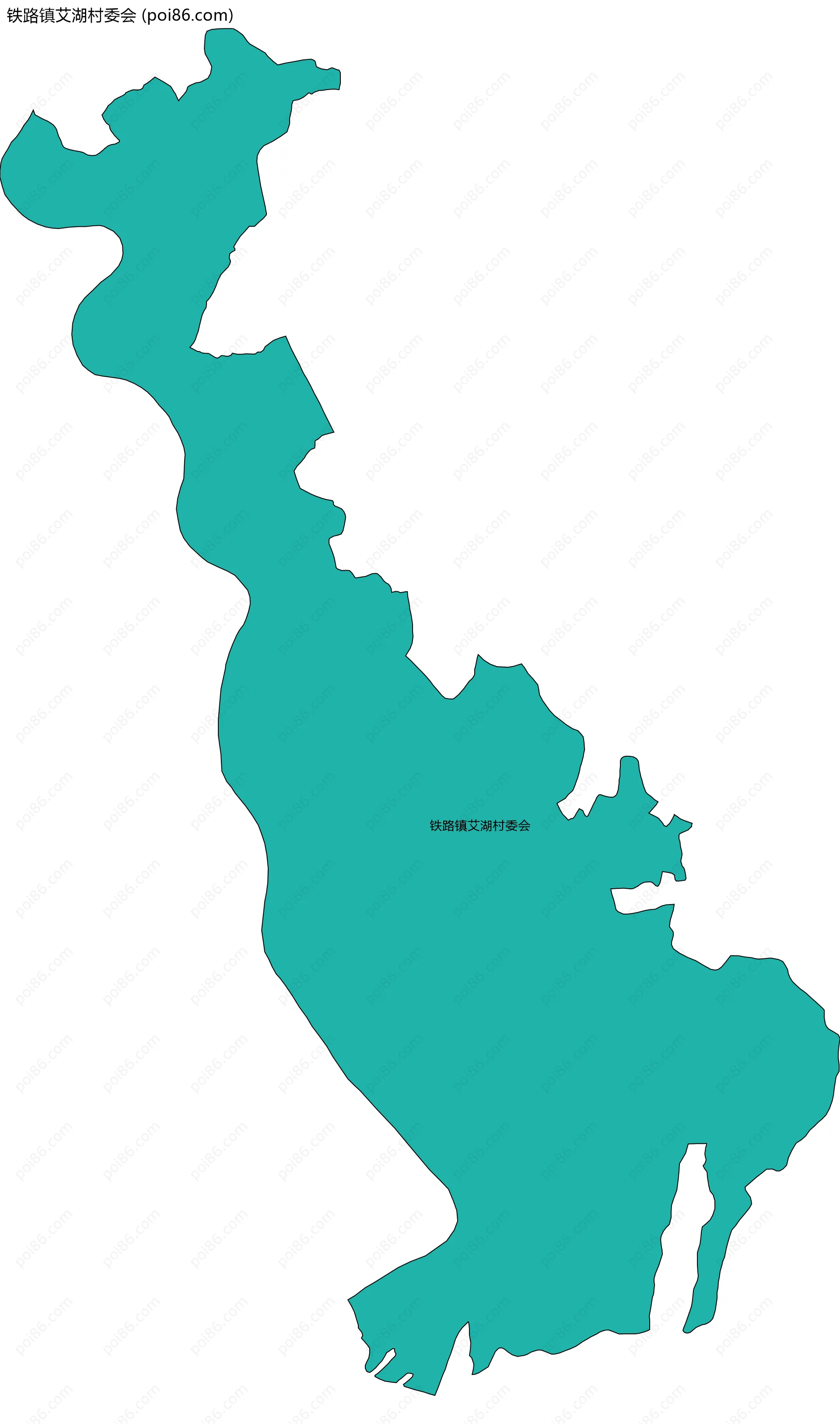 铁路镇艾湖村委会边界地图