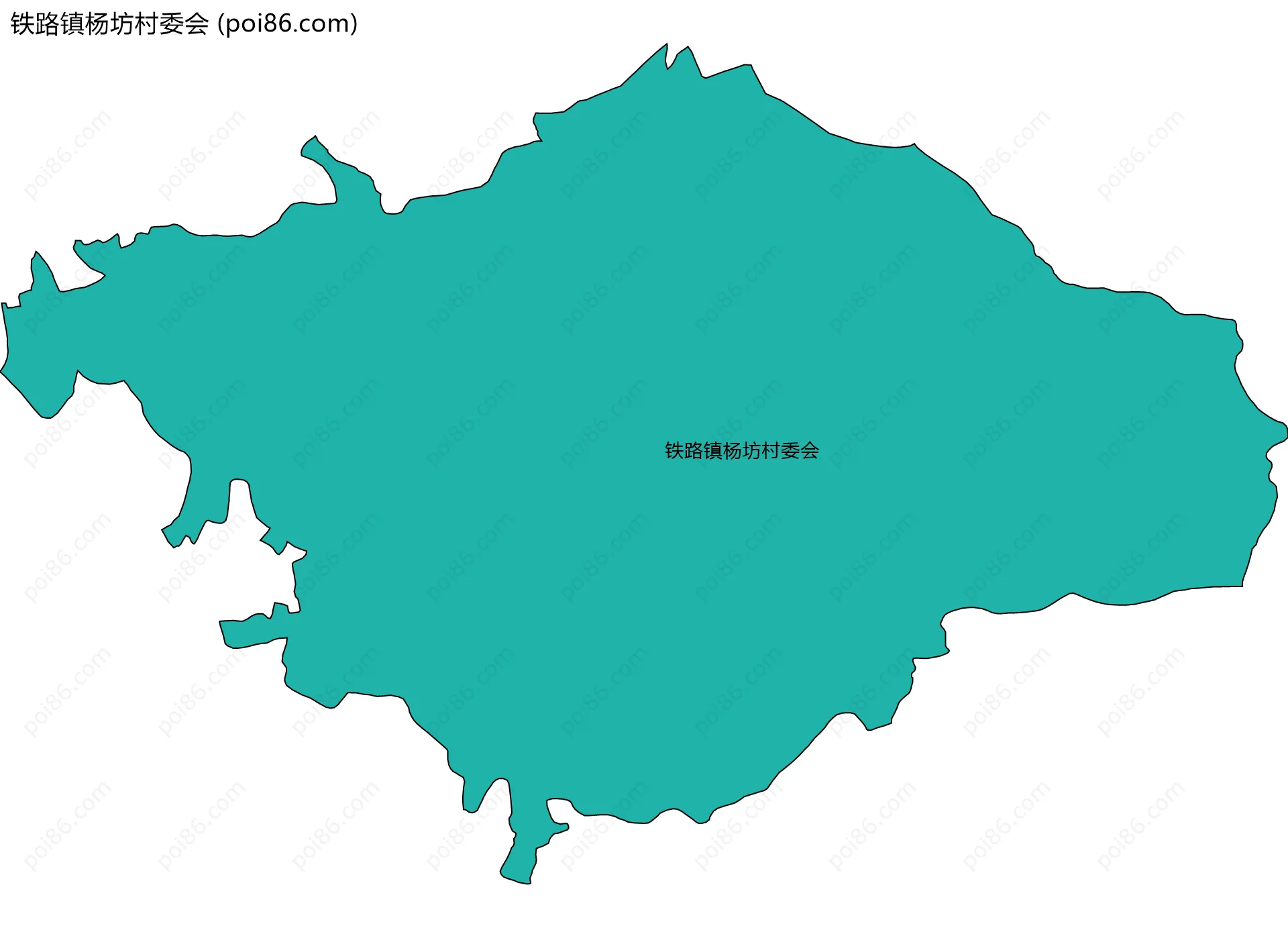 铁路镇杨坊村委会边界地图