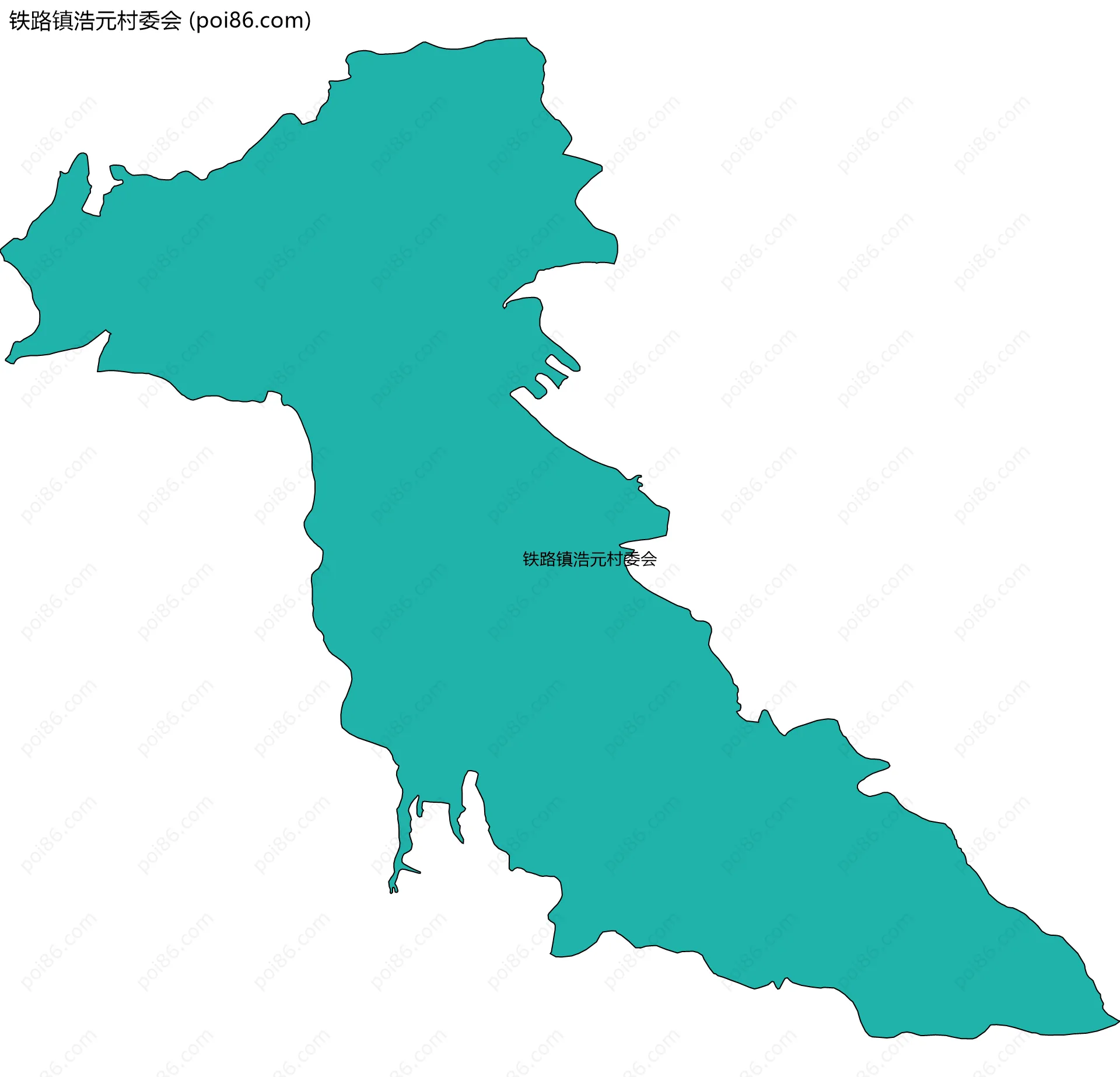 铁路镇浩元村委会边界地图