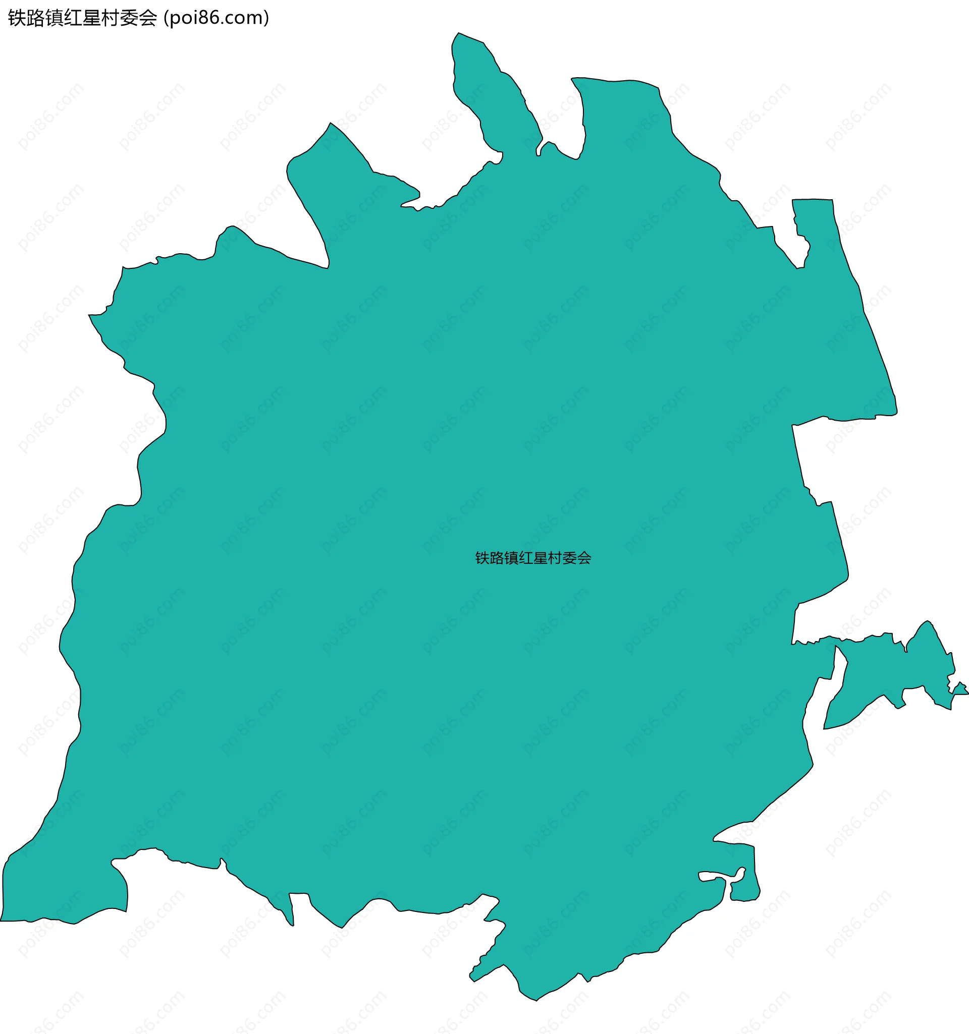 铁路镇红星村委会边界地图