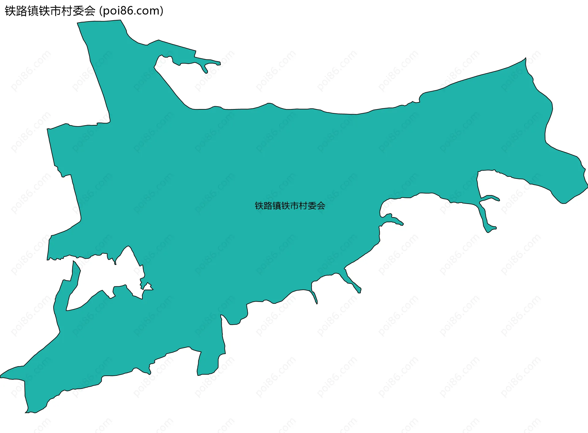 铁路镇铁市村委会边界地图