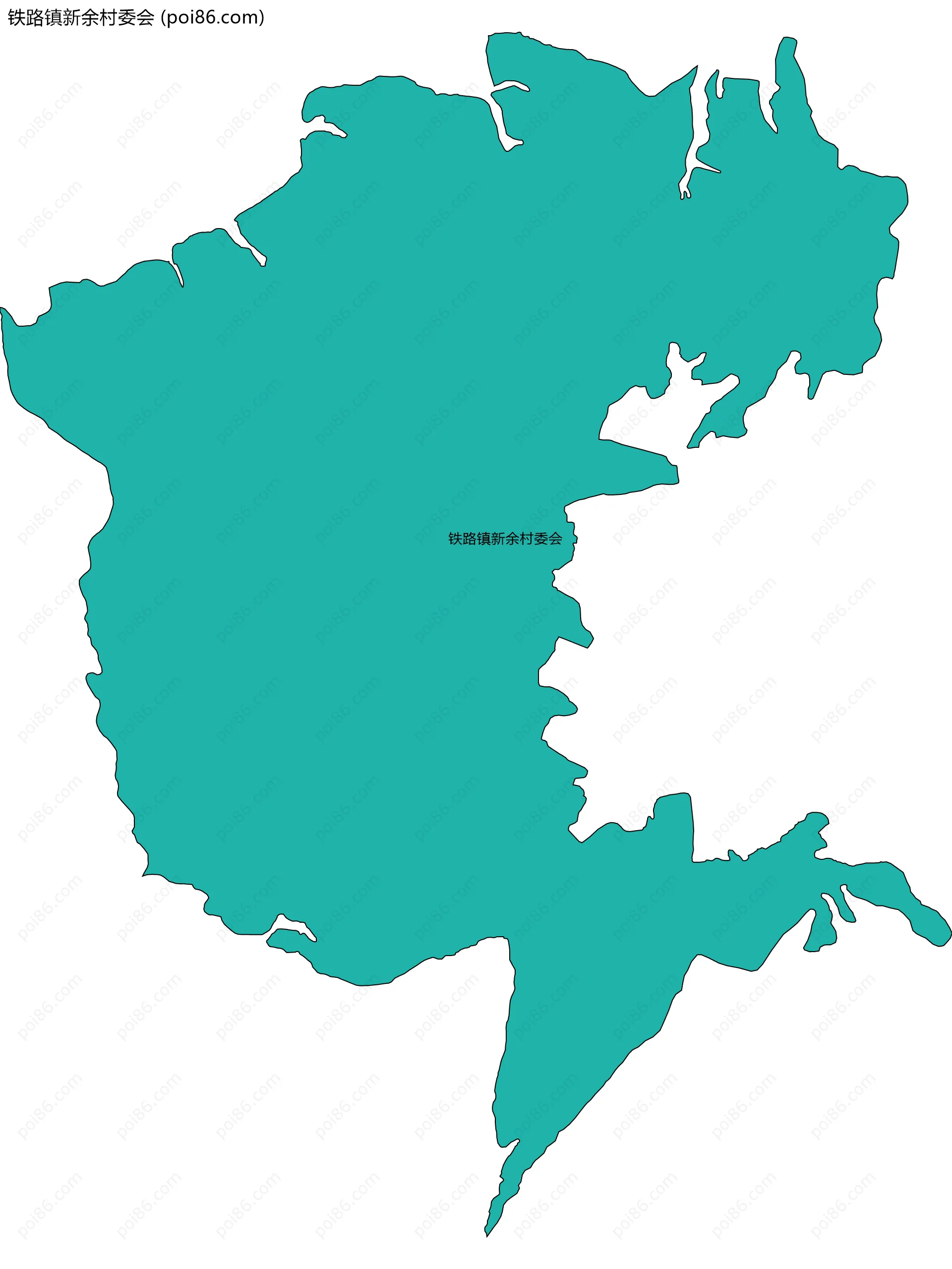 铁路镇新余村委会边界地图
