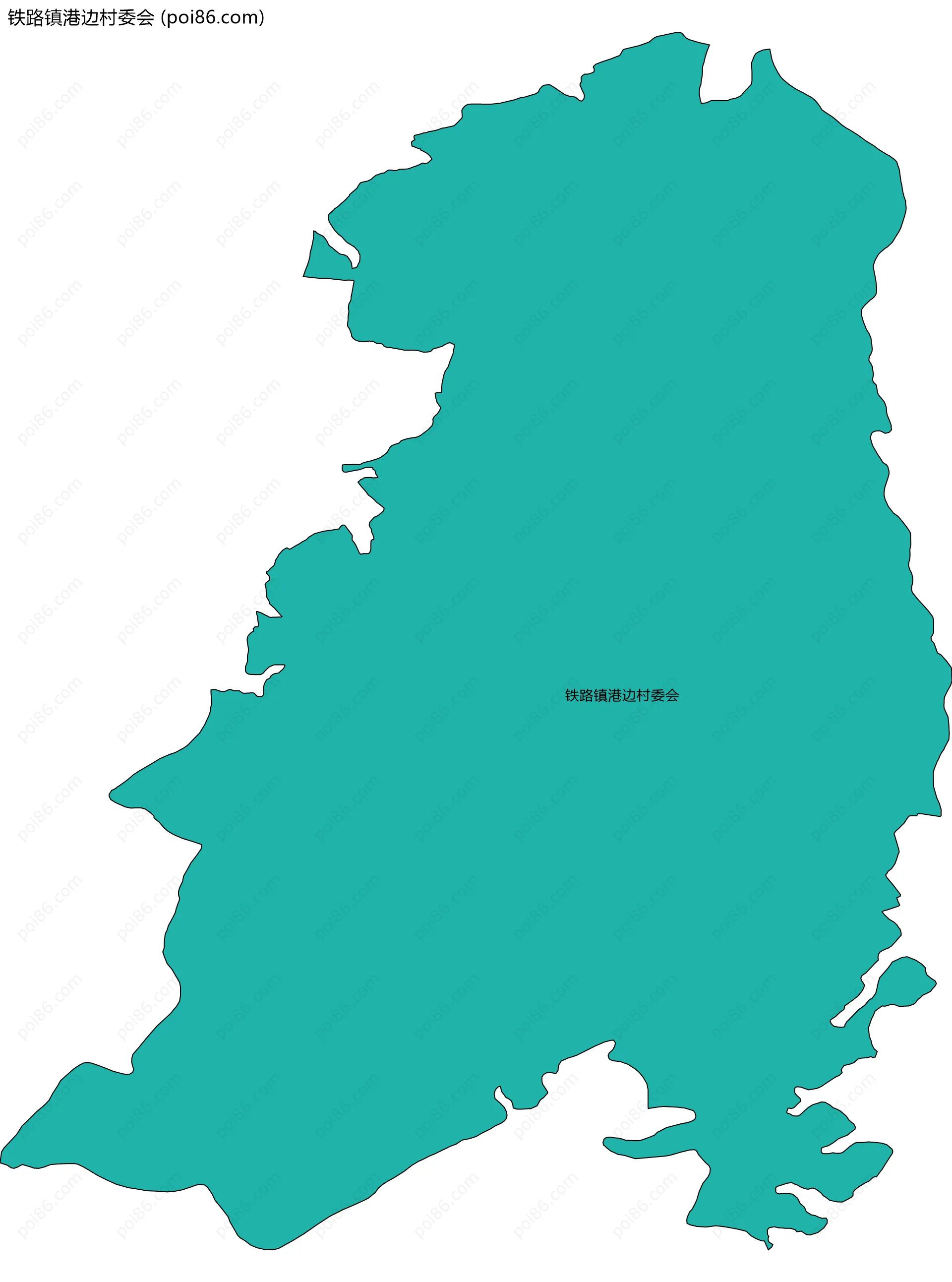 铁路镇港边村委会边界地图