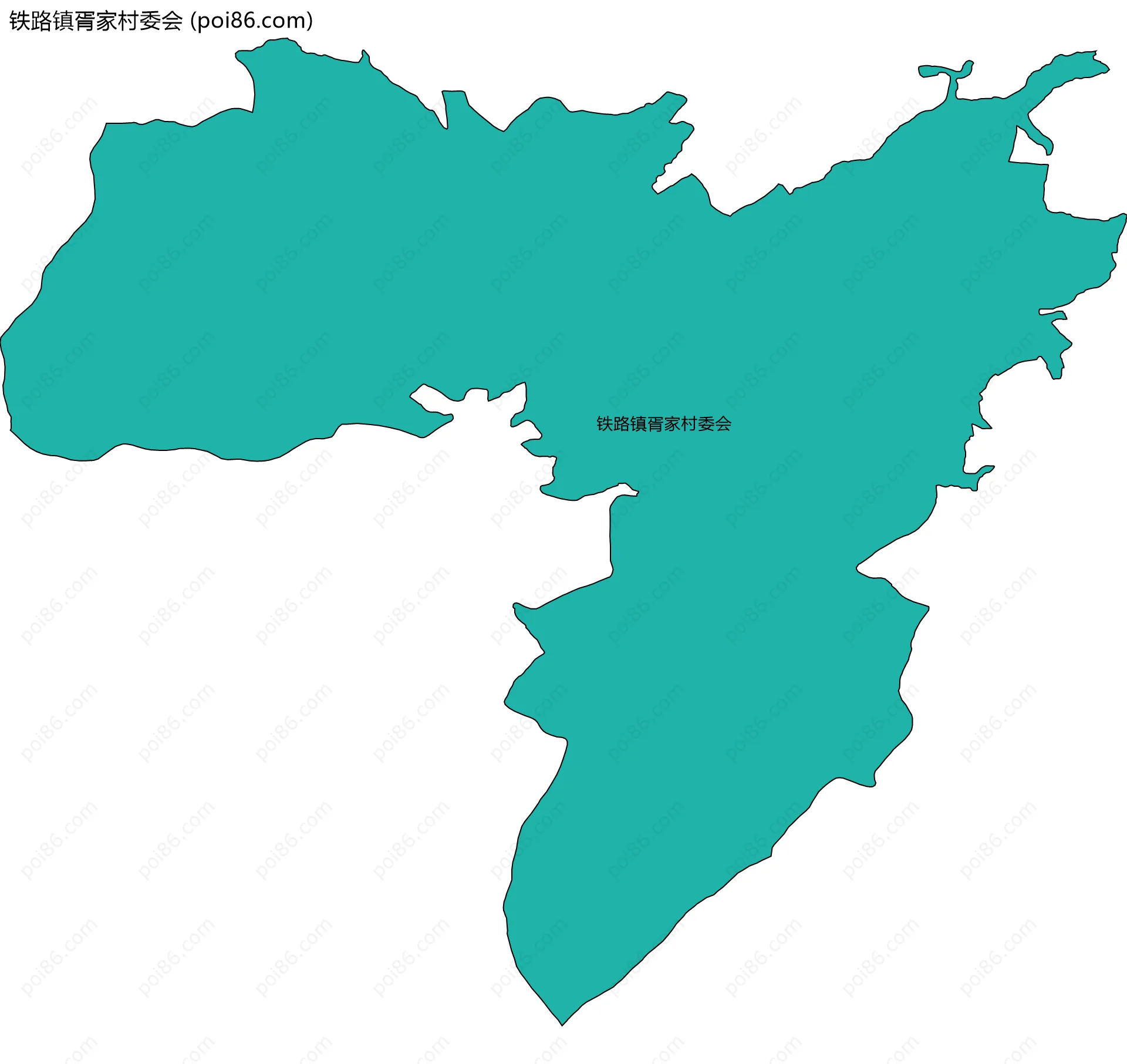 铁路镇胥家村委会边界地图