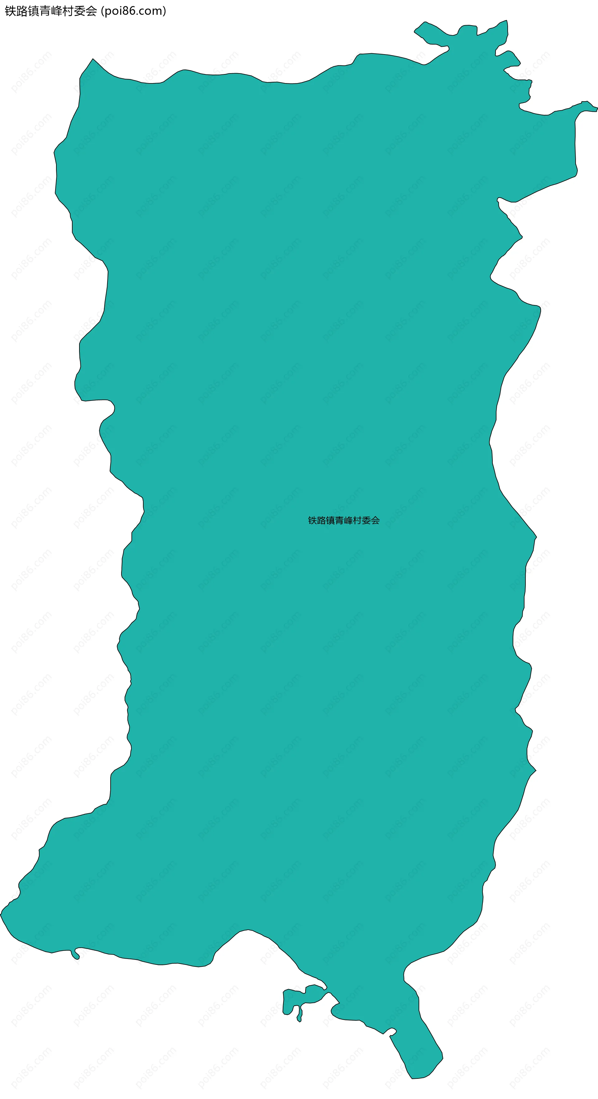 铁路镇青峰村委会边界地图