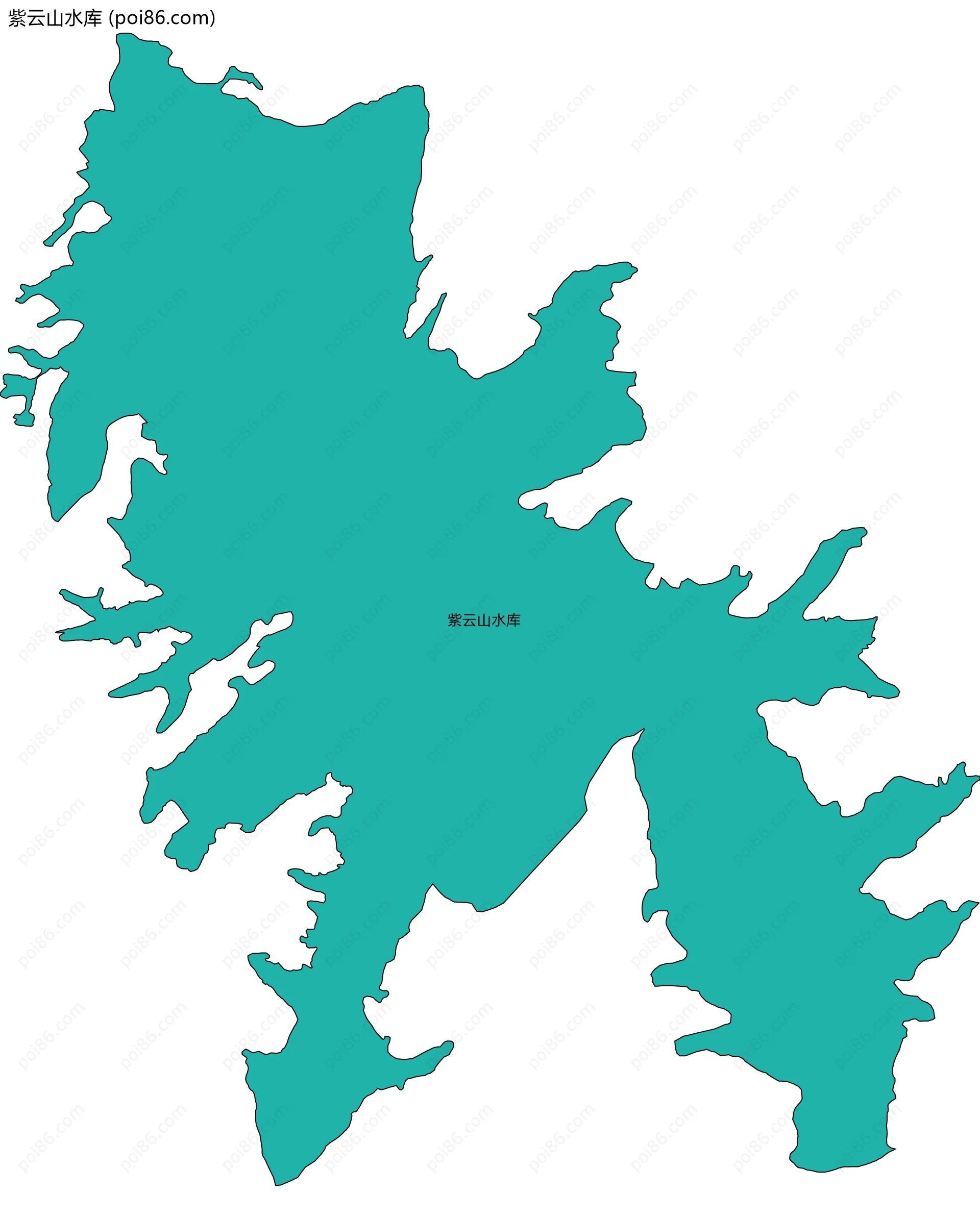 紫云山水库边界地图