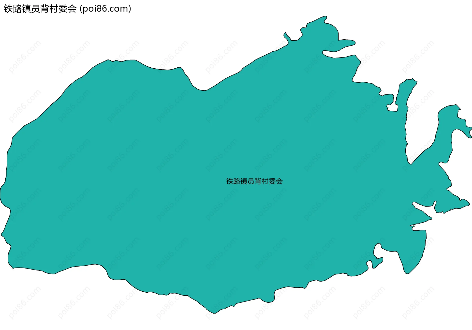 铁路镇员背村委会边界地图