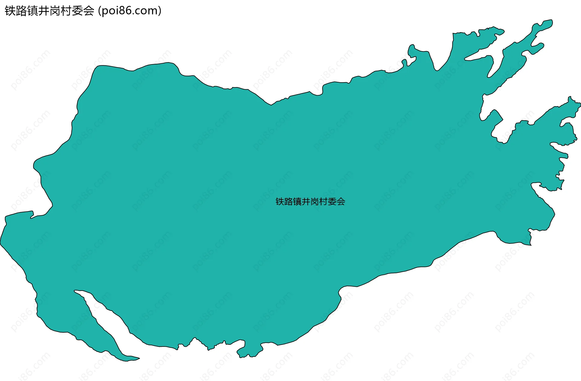 铁路镇井岗村委会边界地图