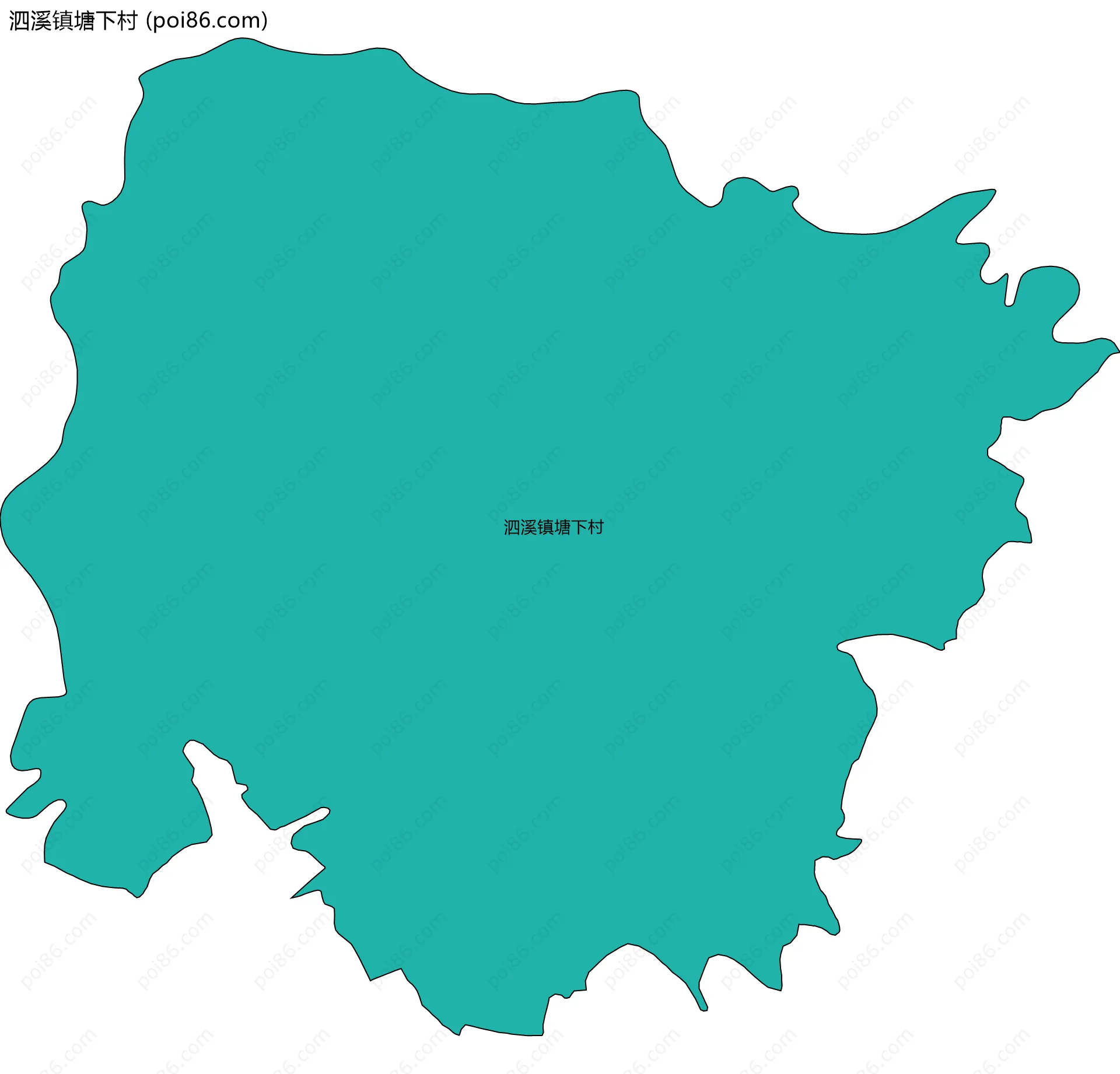 泗溪镇塘下村边界地图