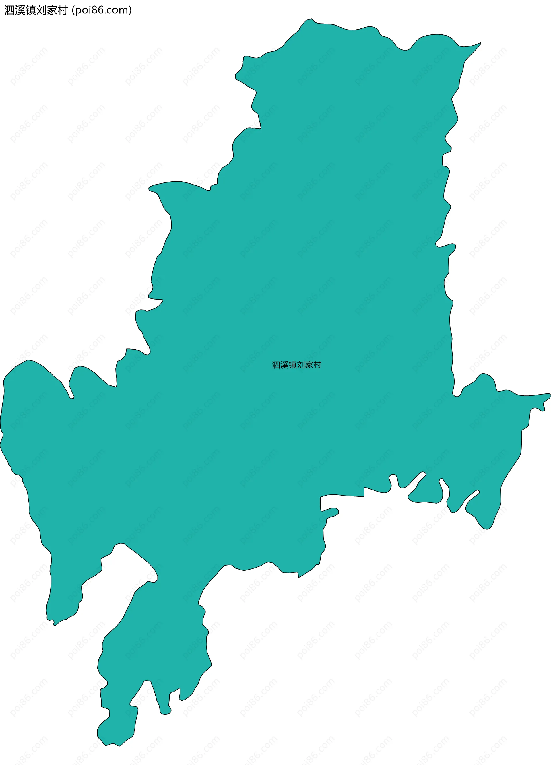 泗溪镇刘家村边界地图