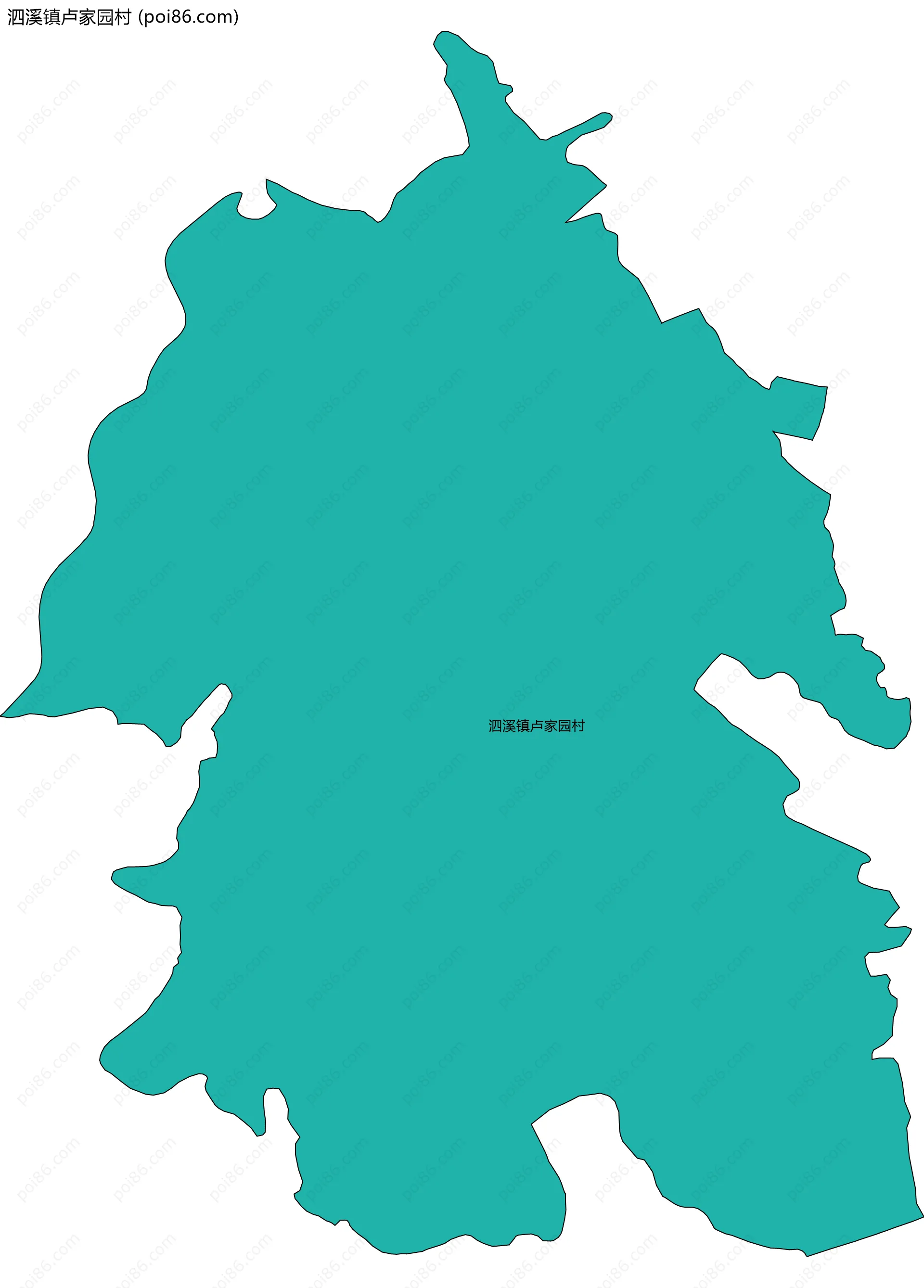 泗溪镇卢家园村边界地图