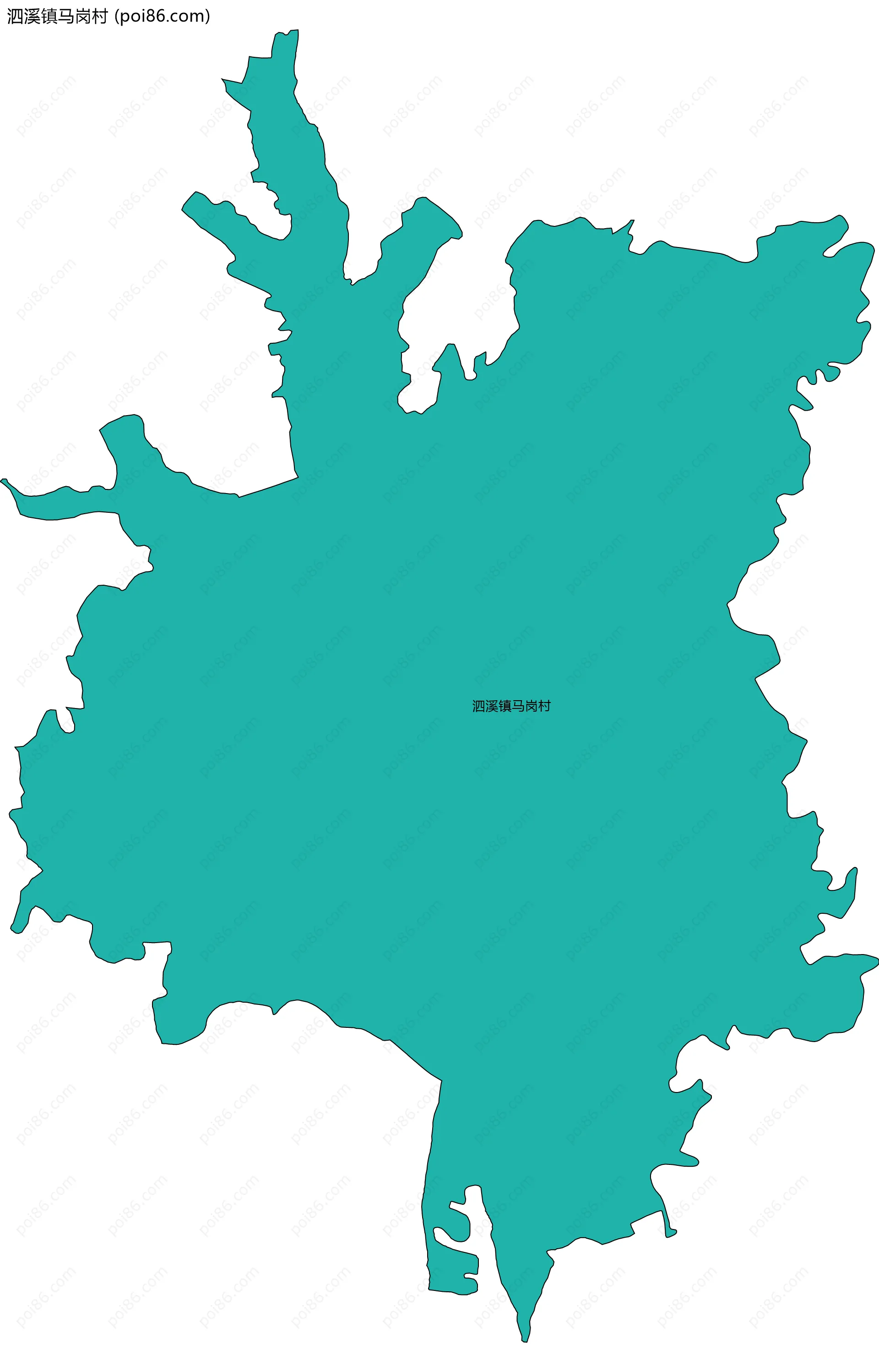 泗溪镇马岗村边界地图
