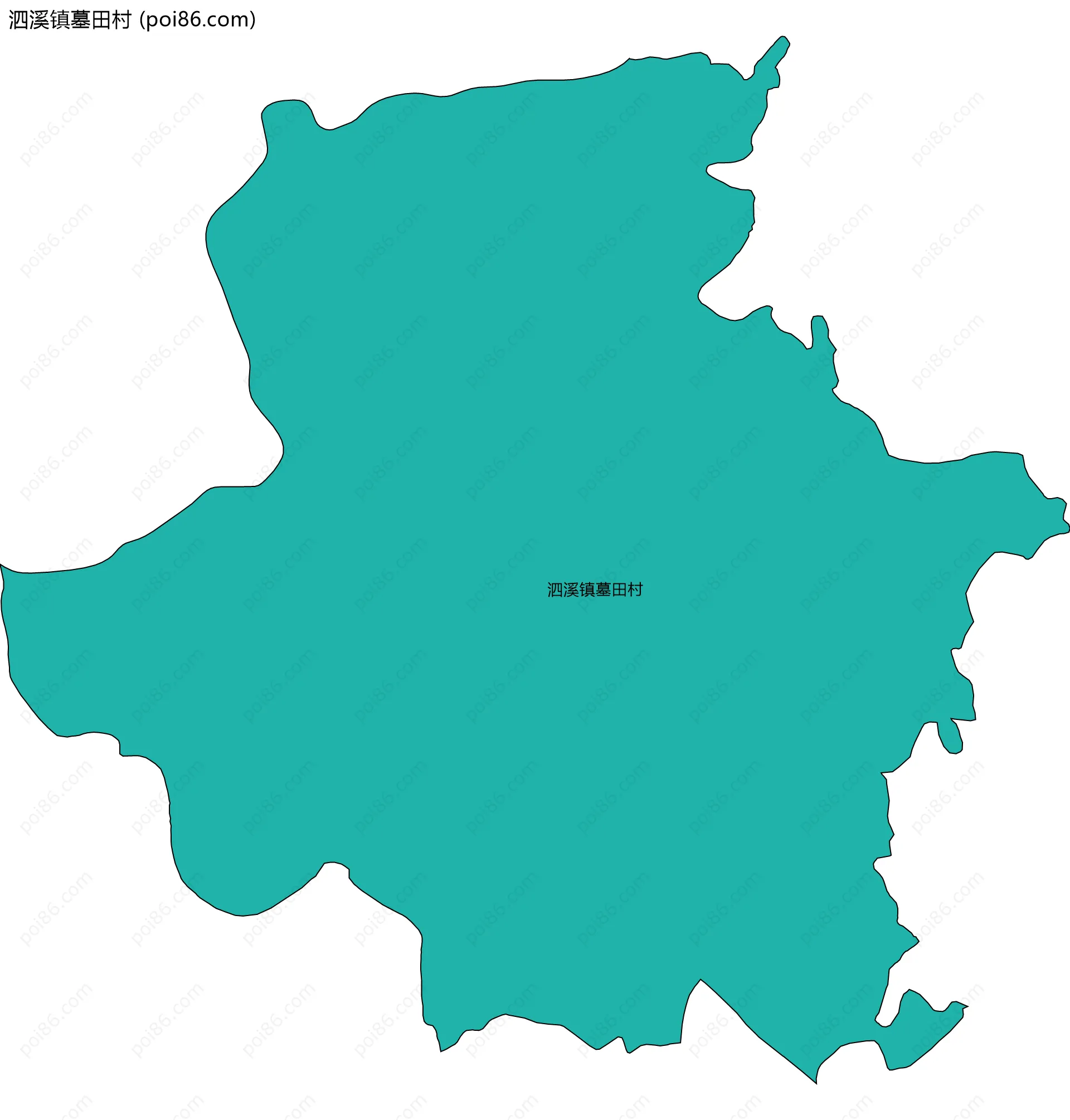 泗溪镇墓田村边界地图