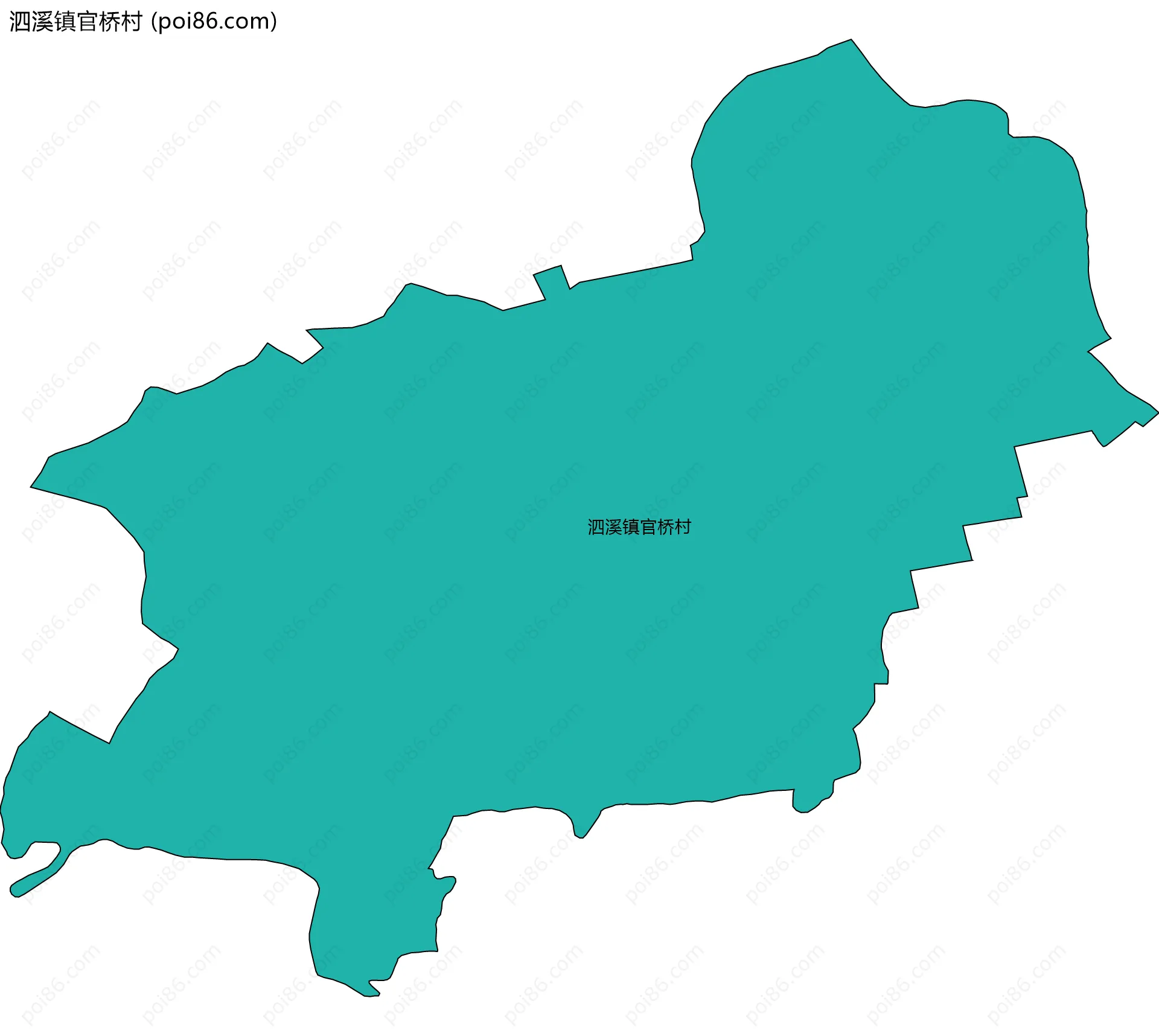 泗溪镇官桥村边界地图
