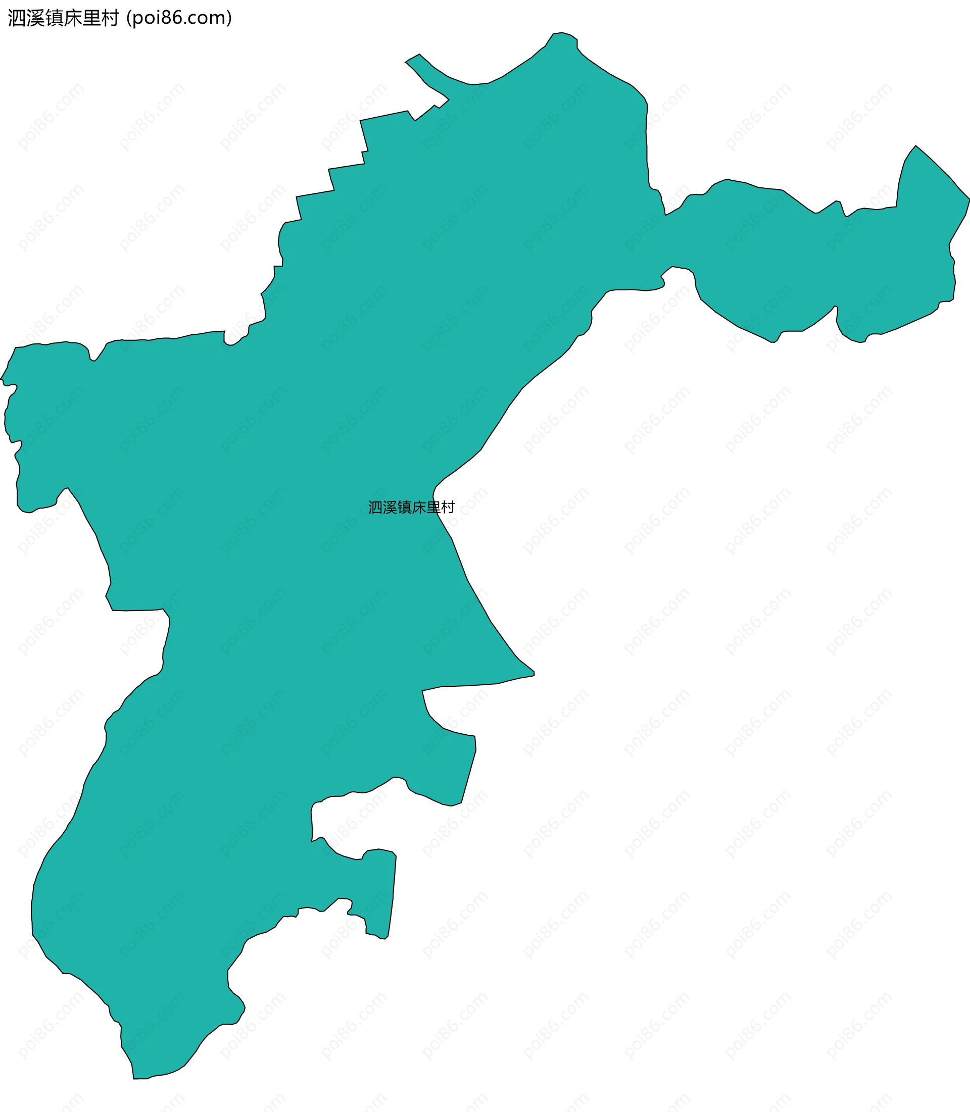 泗溪镇床里村边界地图