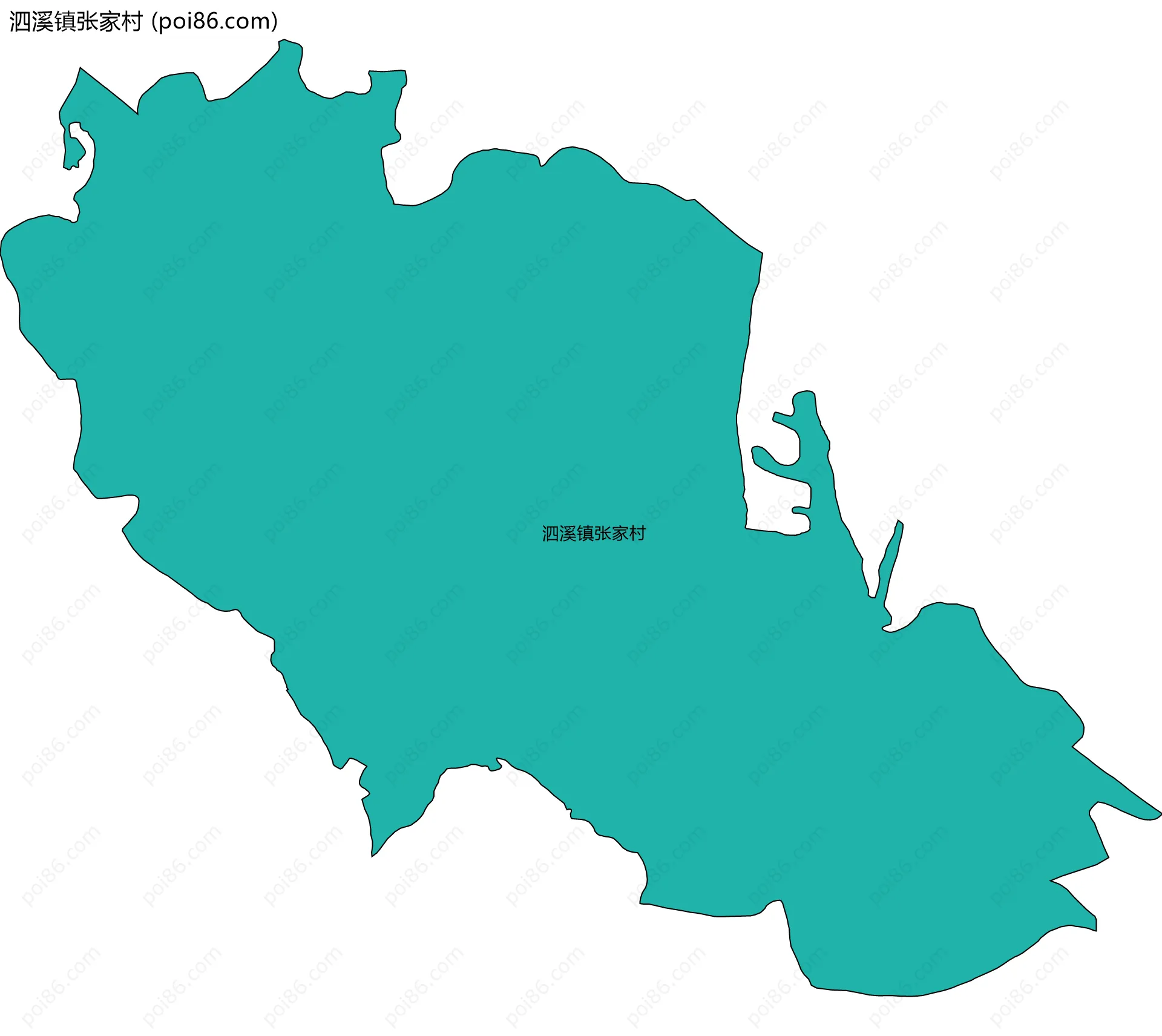 泗溪镇张家村边界地图