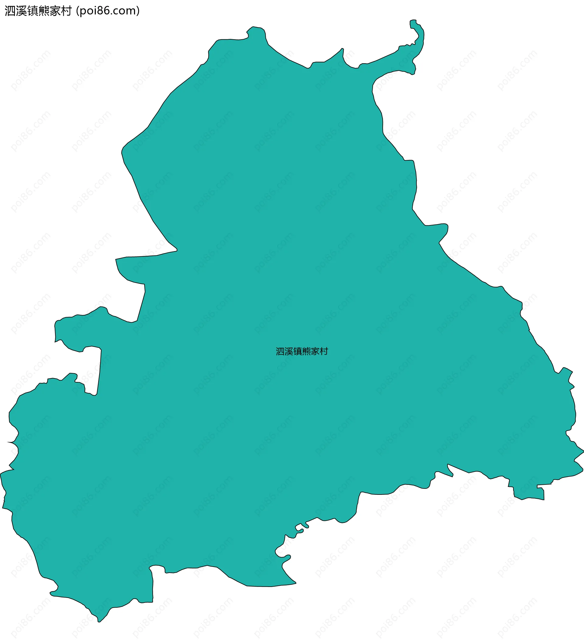 泗溪镇熊家村边界地图