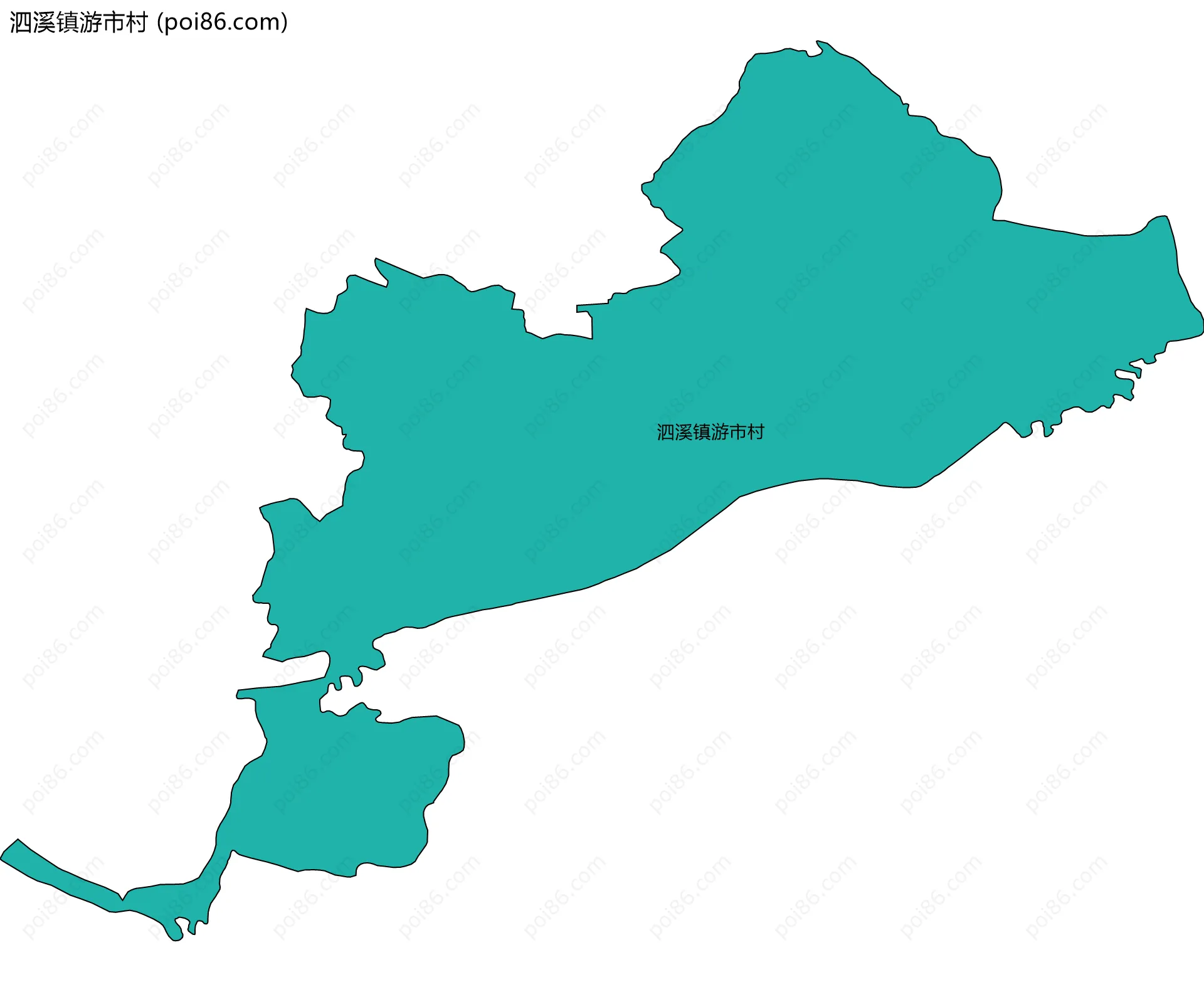 泗溪镇游市村边界地图