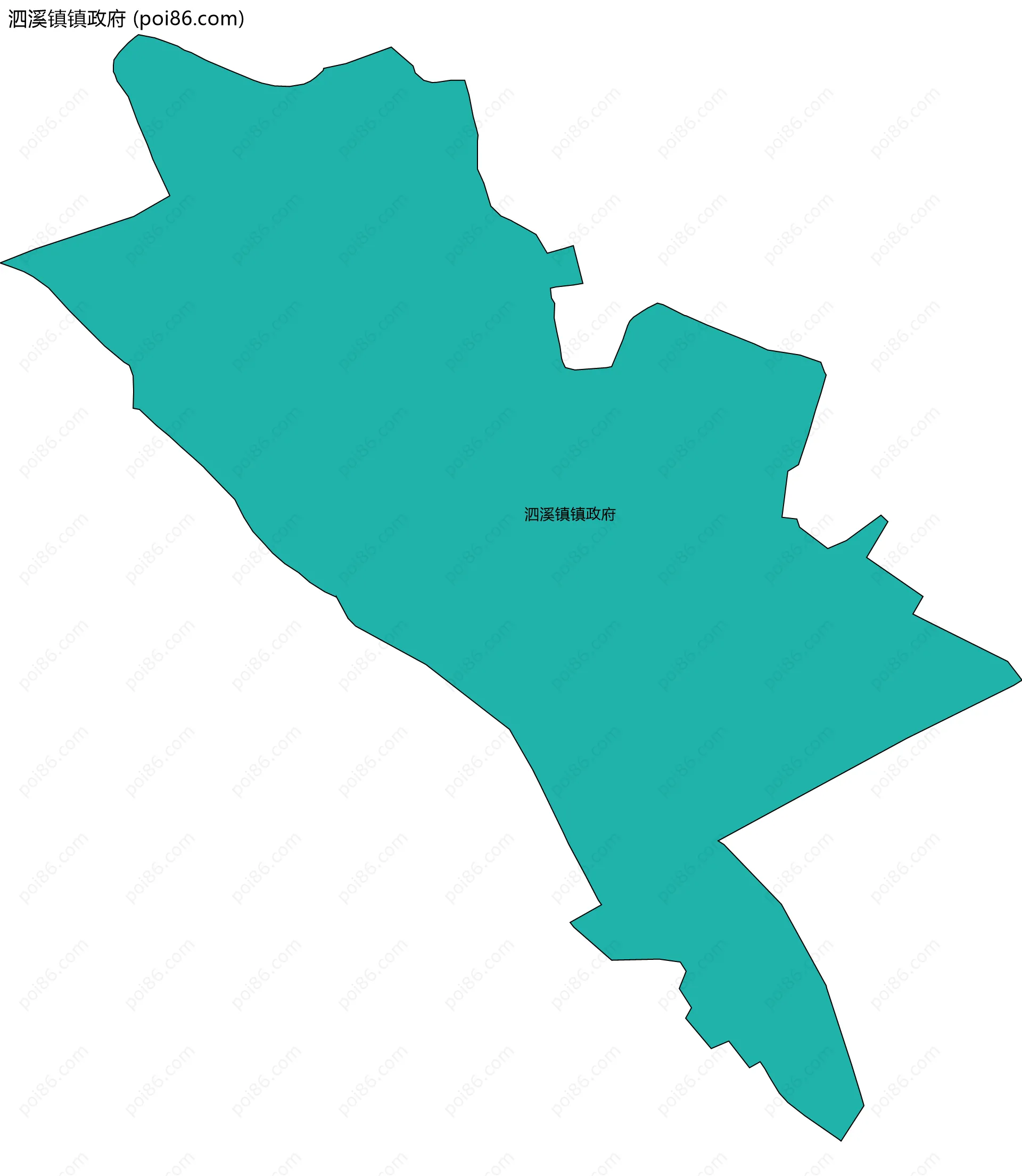 泗溪镇镇政府边界地图