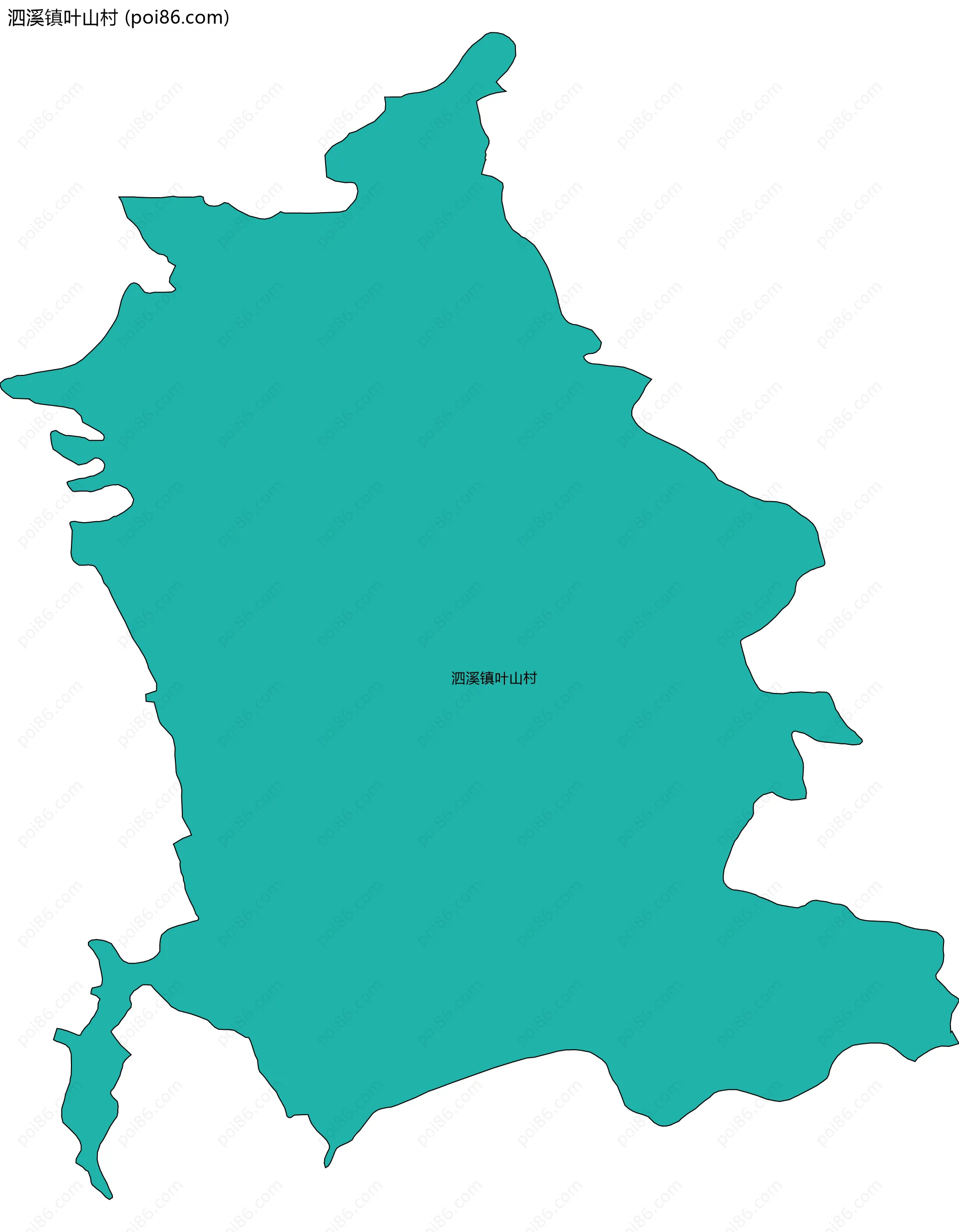 泗溪镇叶山村边界地图