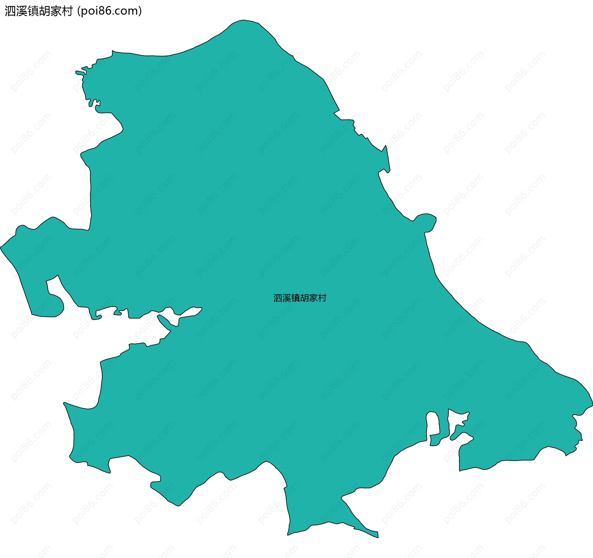 泗溪镇胡家村边界地图