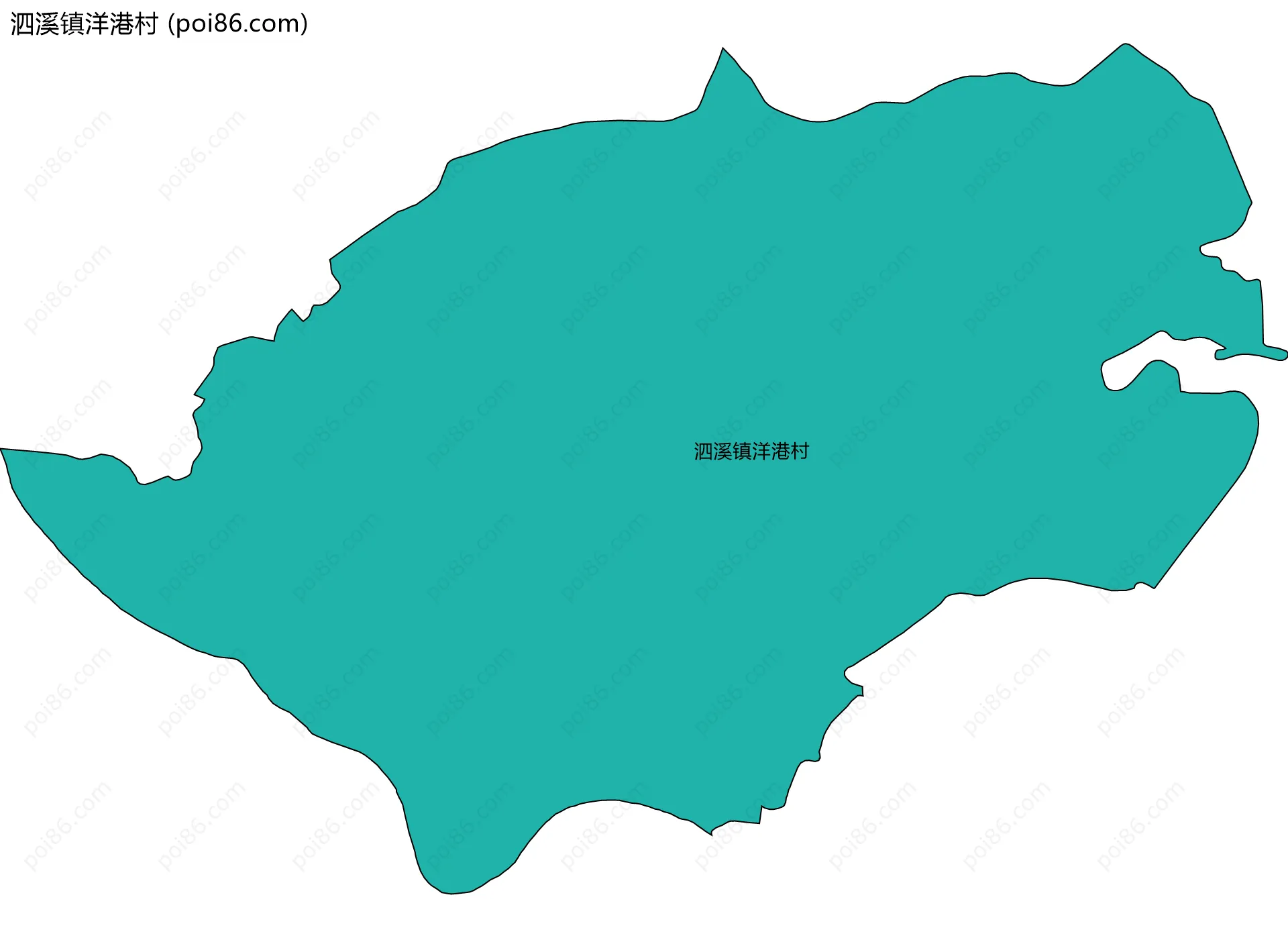 泗溪镇洋港村边界地图