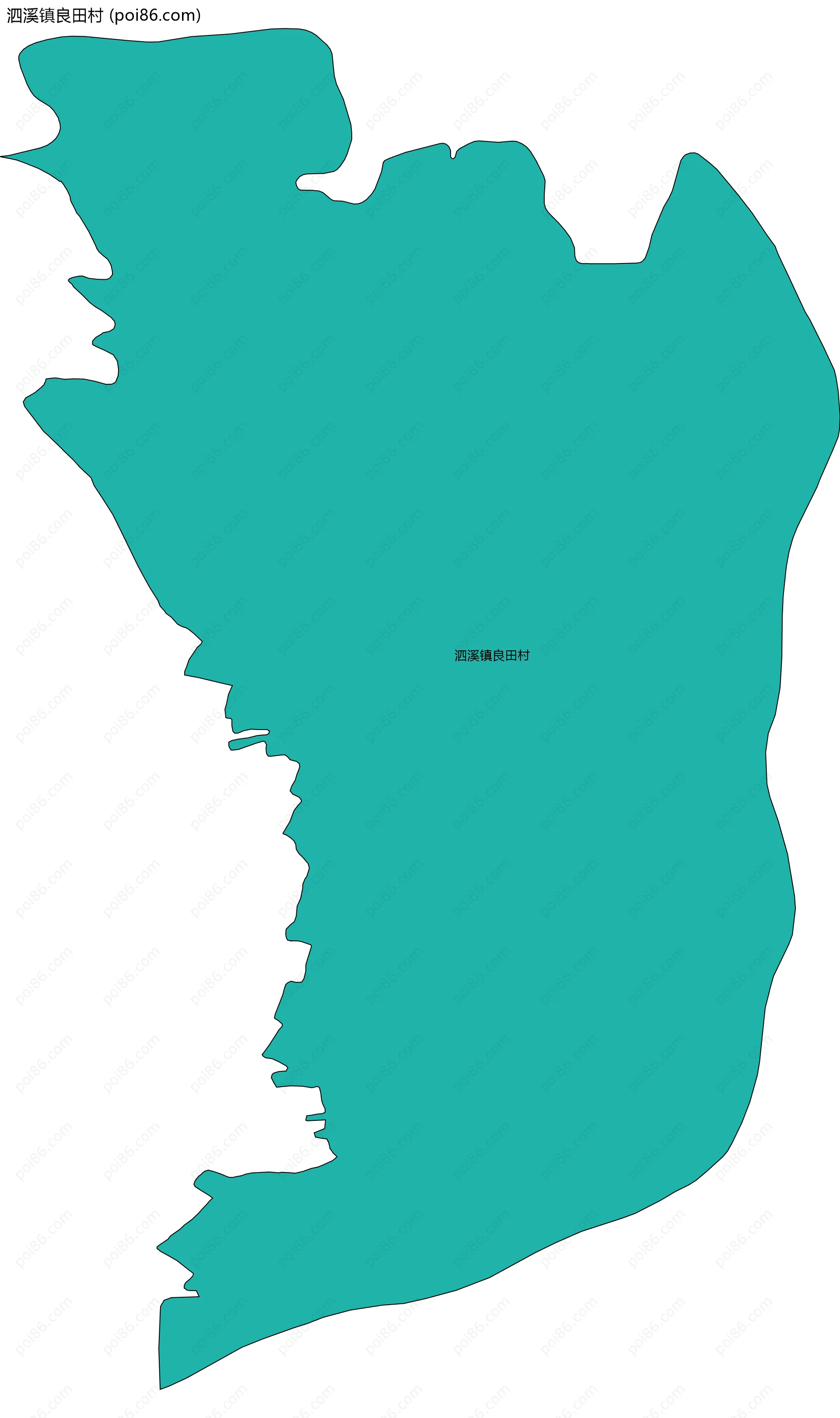 泗溪镇良田村边界地图