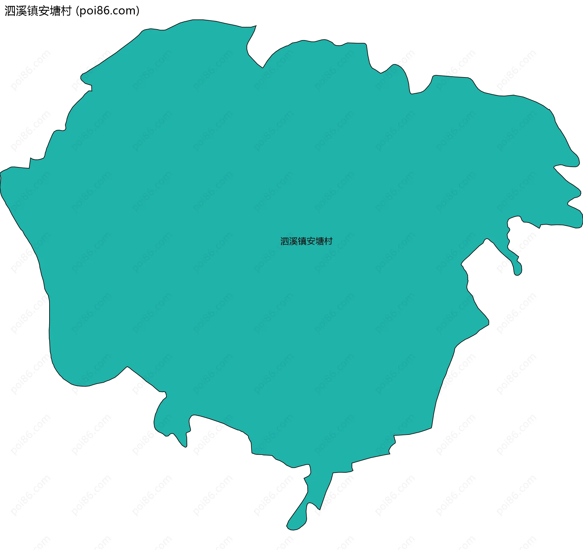 泗溪镇安塘村边界地图