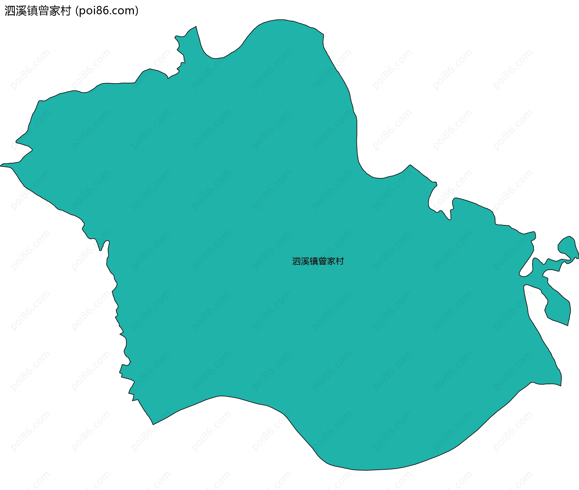 泗溪镇曾家村边界地图