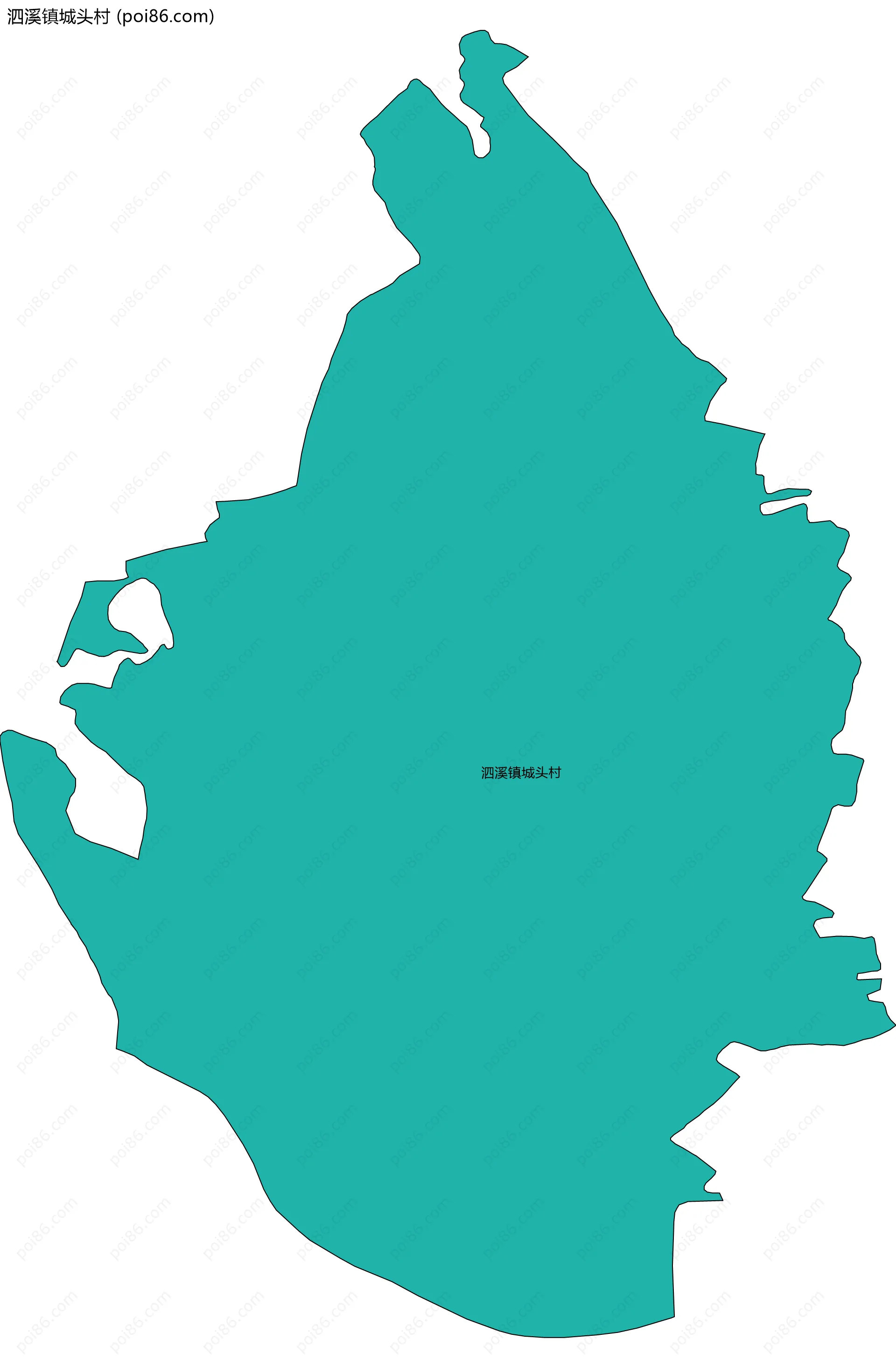 泗溪镇城头村边界地图