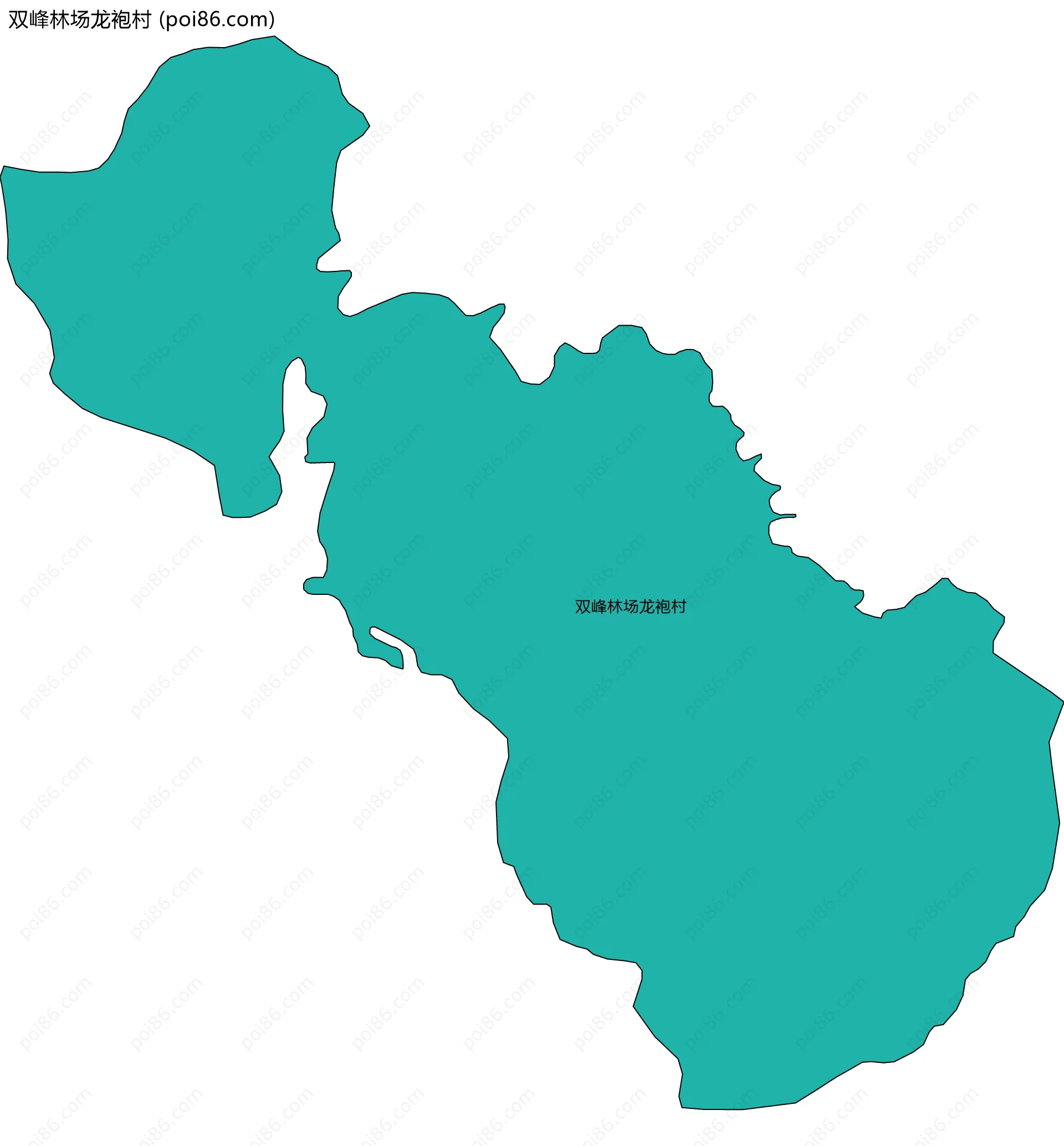 双峰林场龙袍村边界地图