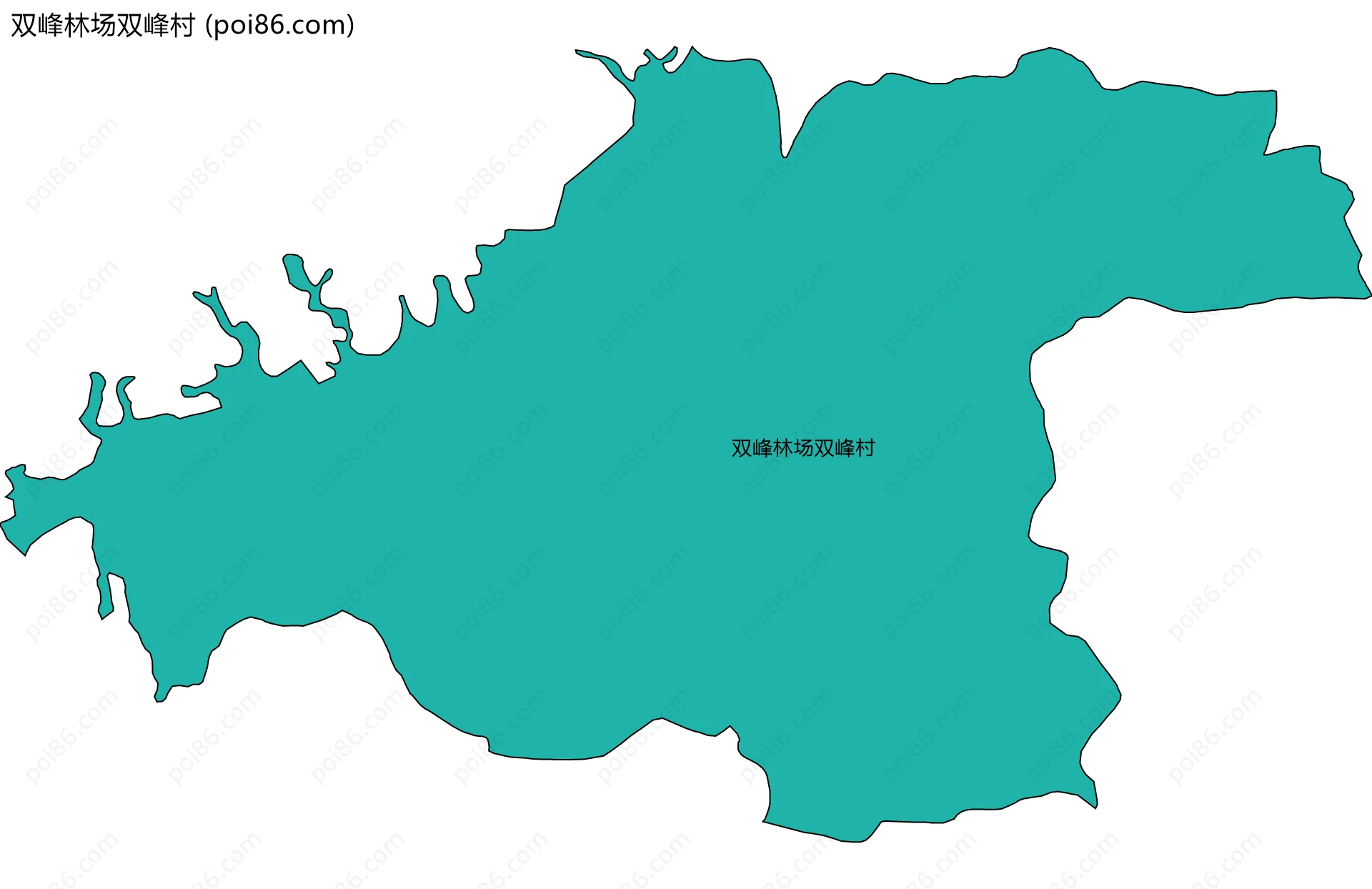 双峰林场双峰村边界地图