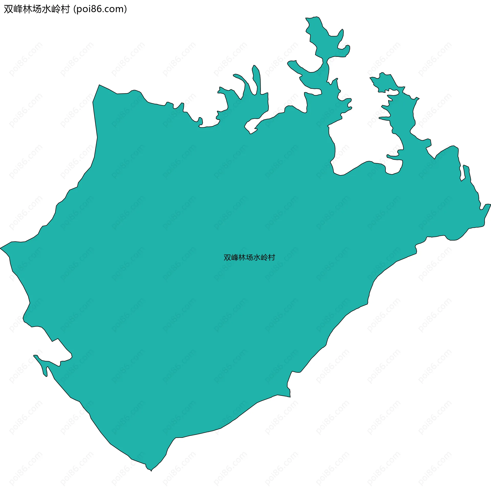 双峰林场水岭村边界地图