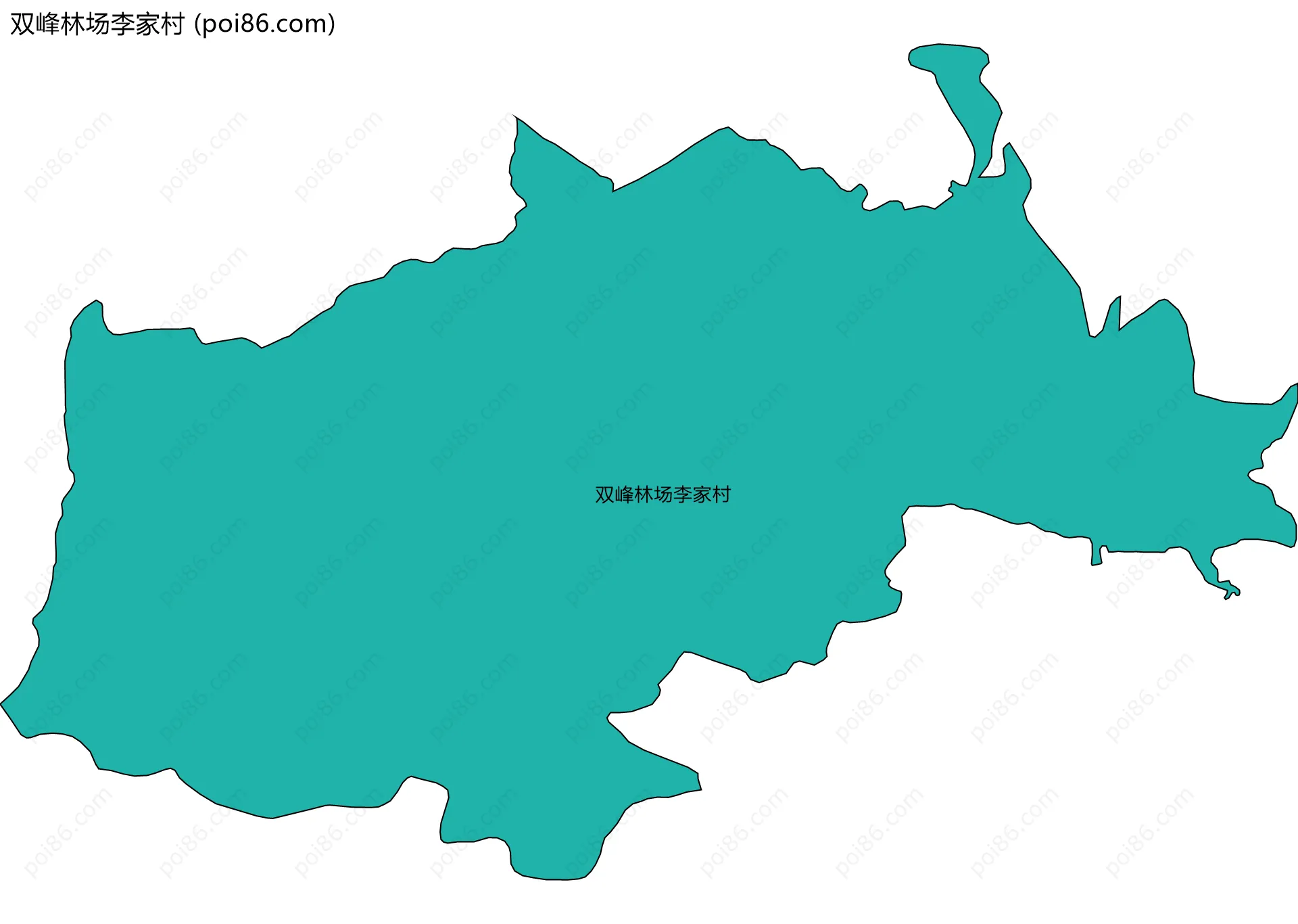 双峰林场李家村边界地图