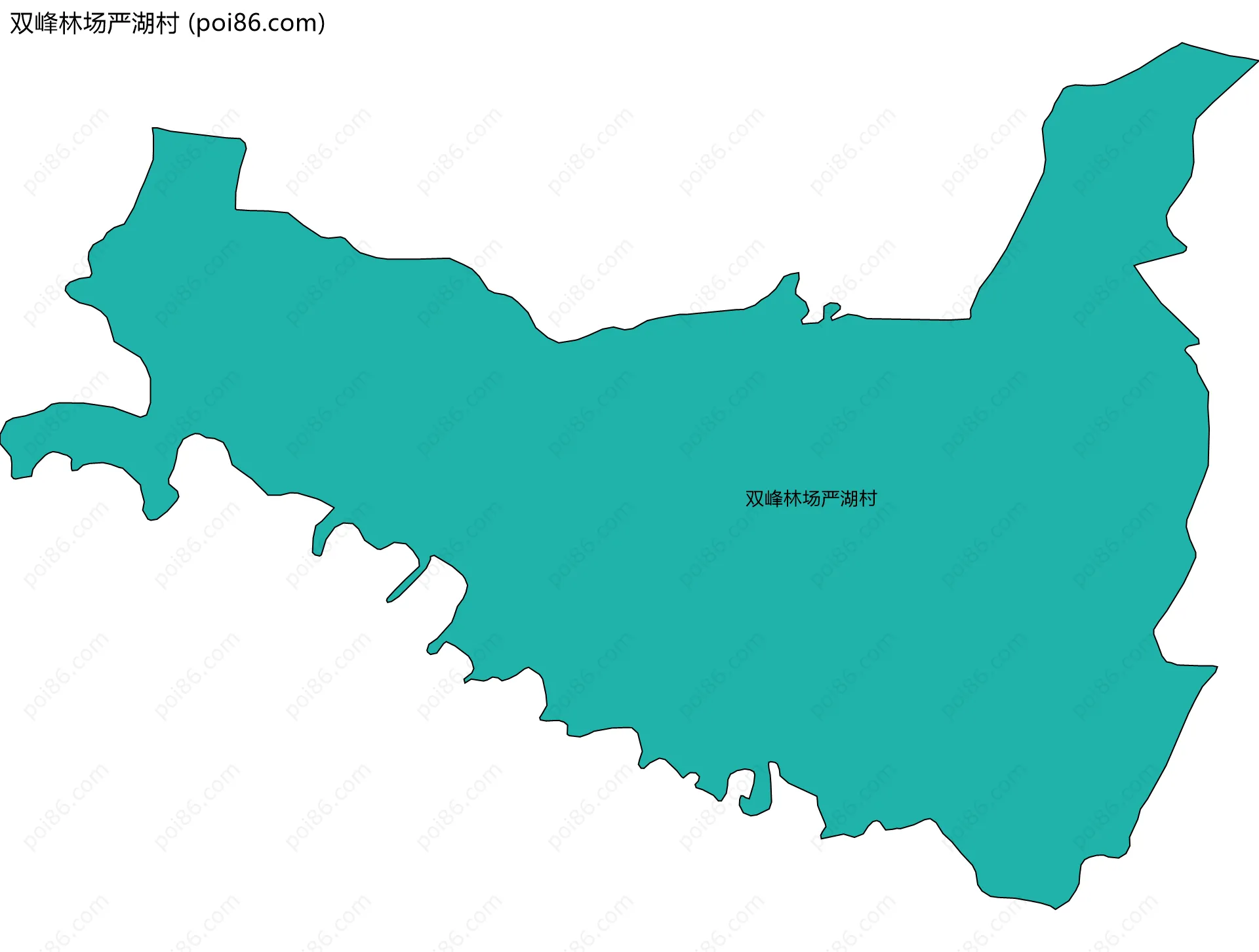 双峰林场严湖村边界地图