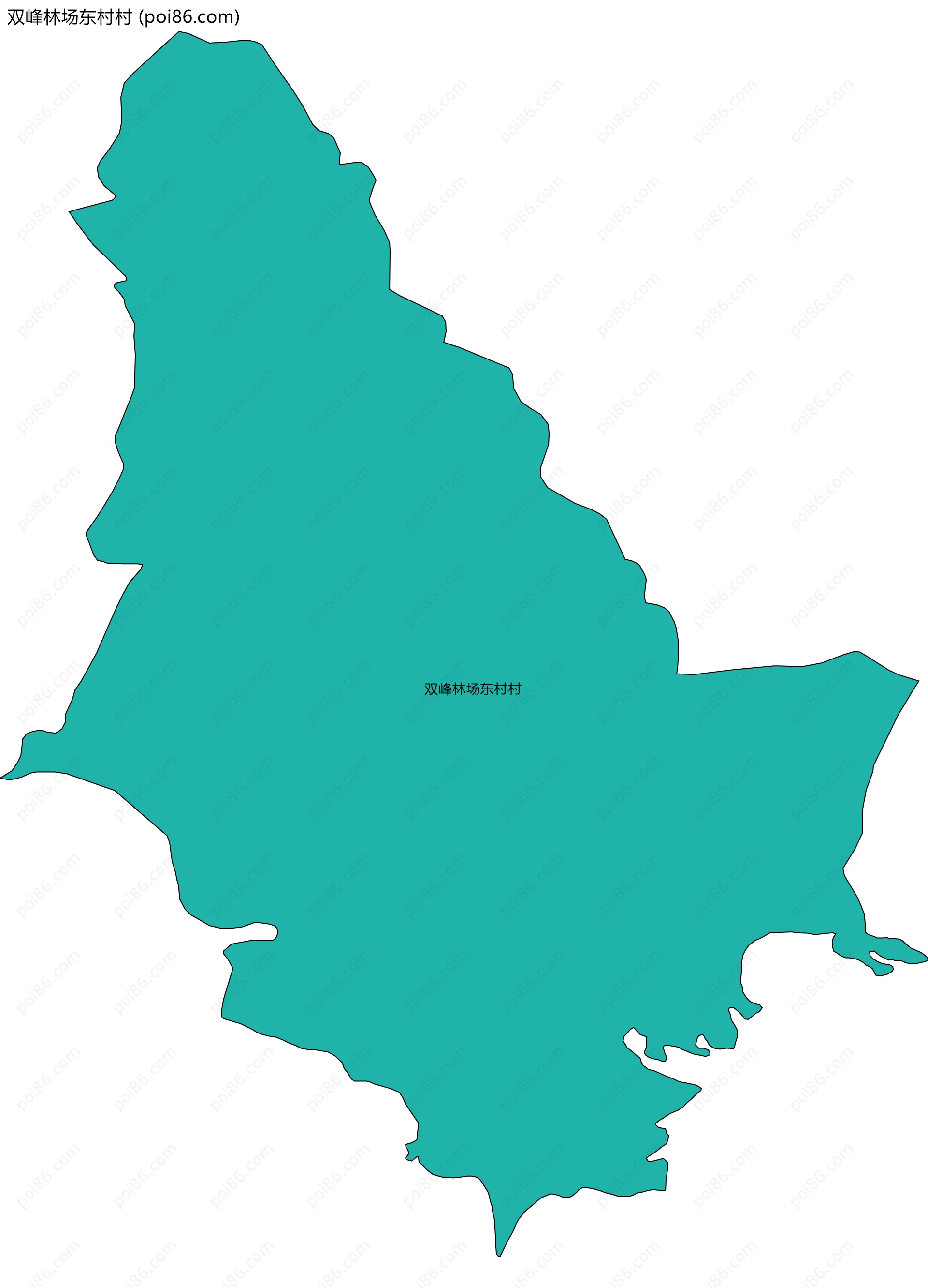 双峰林场东村村边界地图