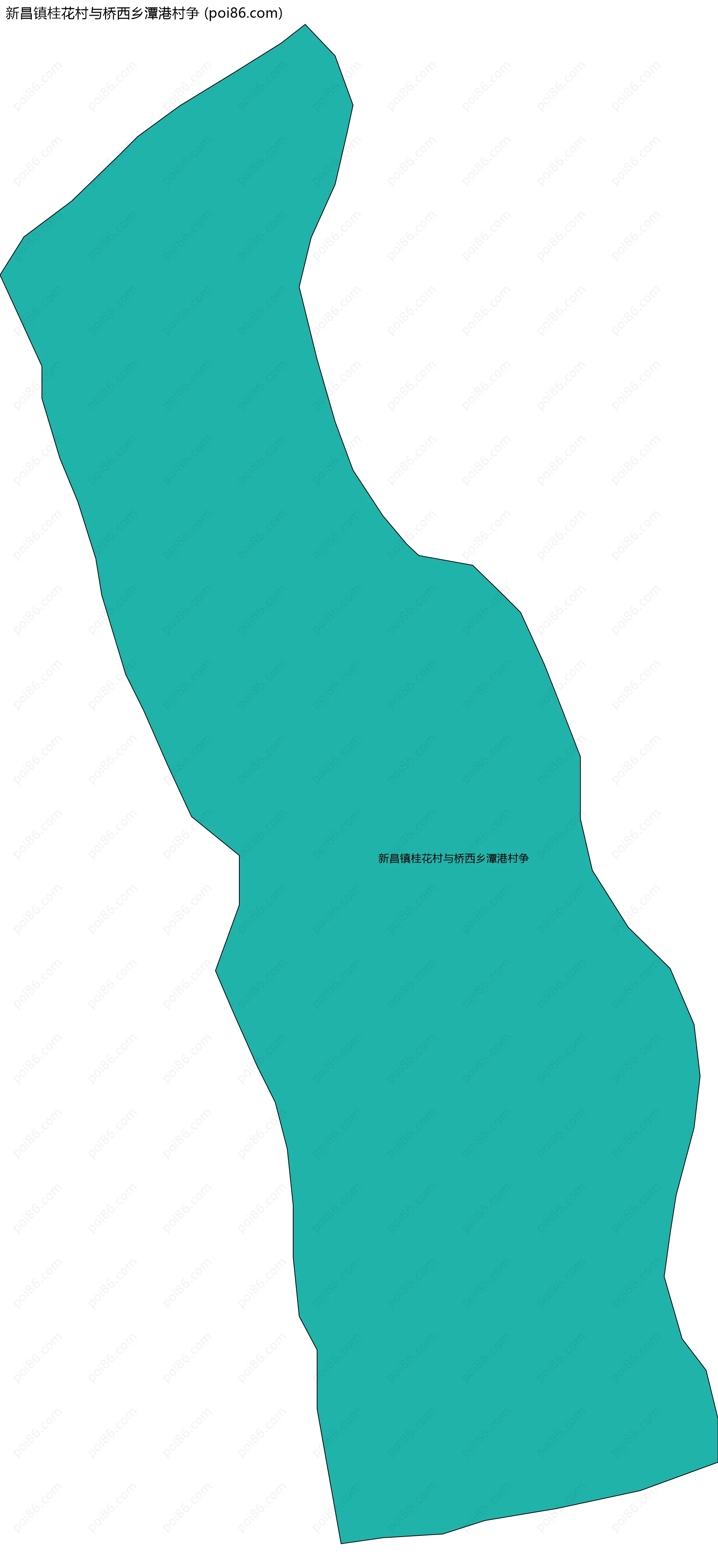 新昌镇桂花村与桥西乡潭港村争边界地图