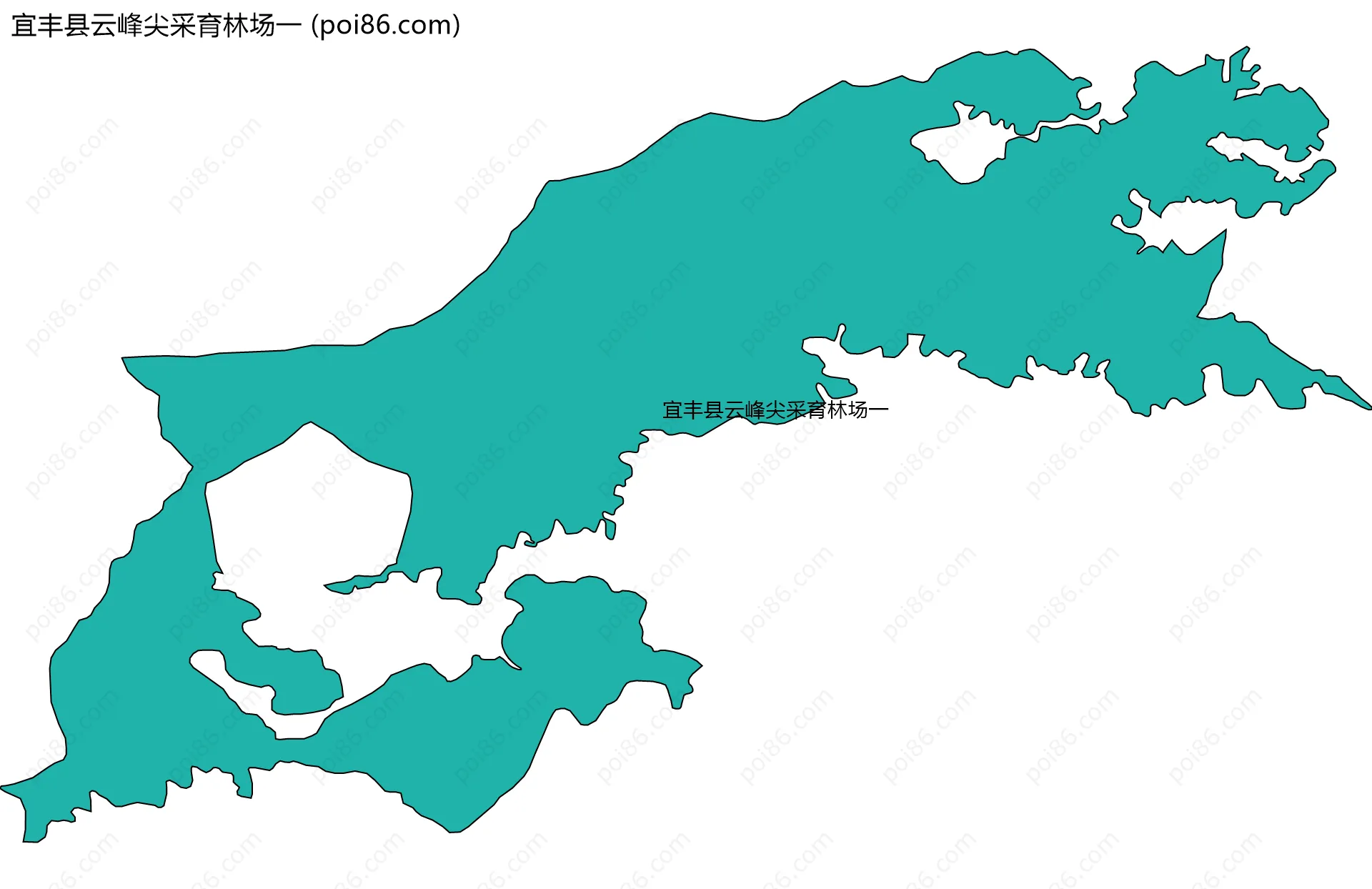 宜丰县云峰尖采育林场一边界地图