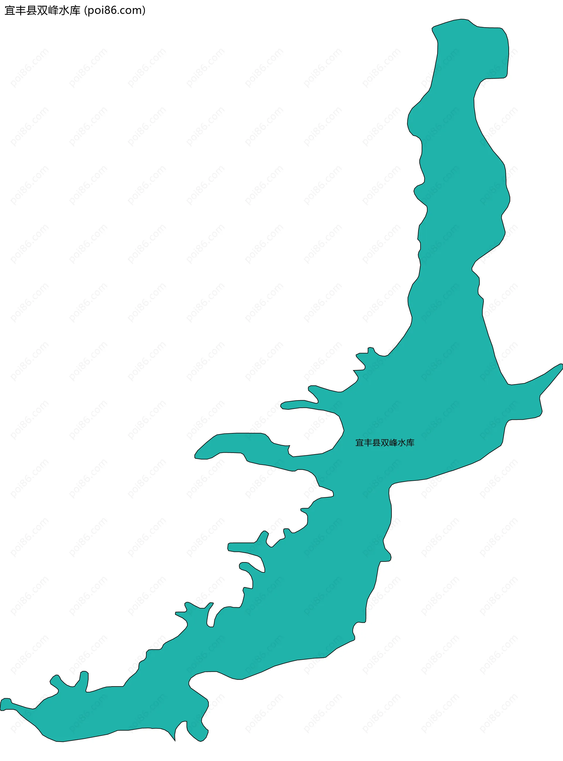 宜丰县双峰水库边界地图