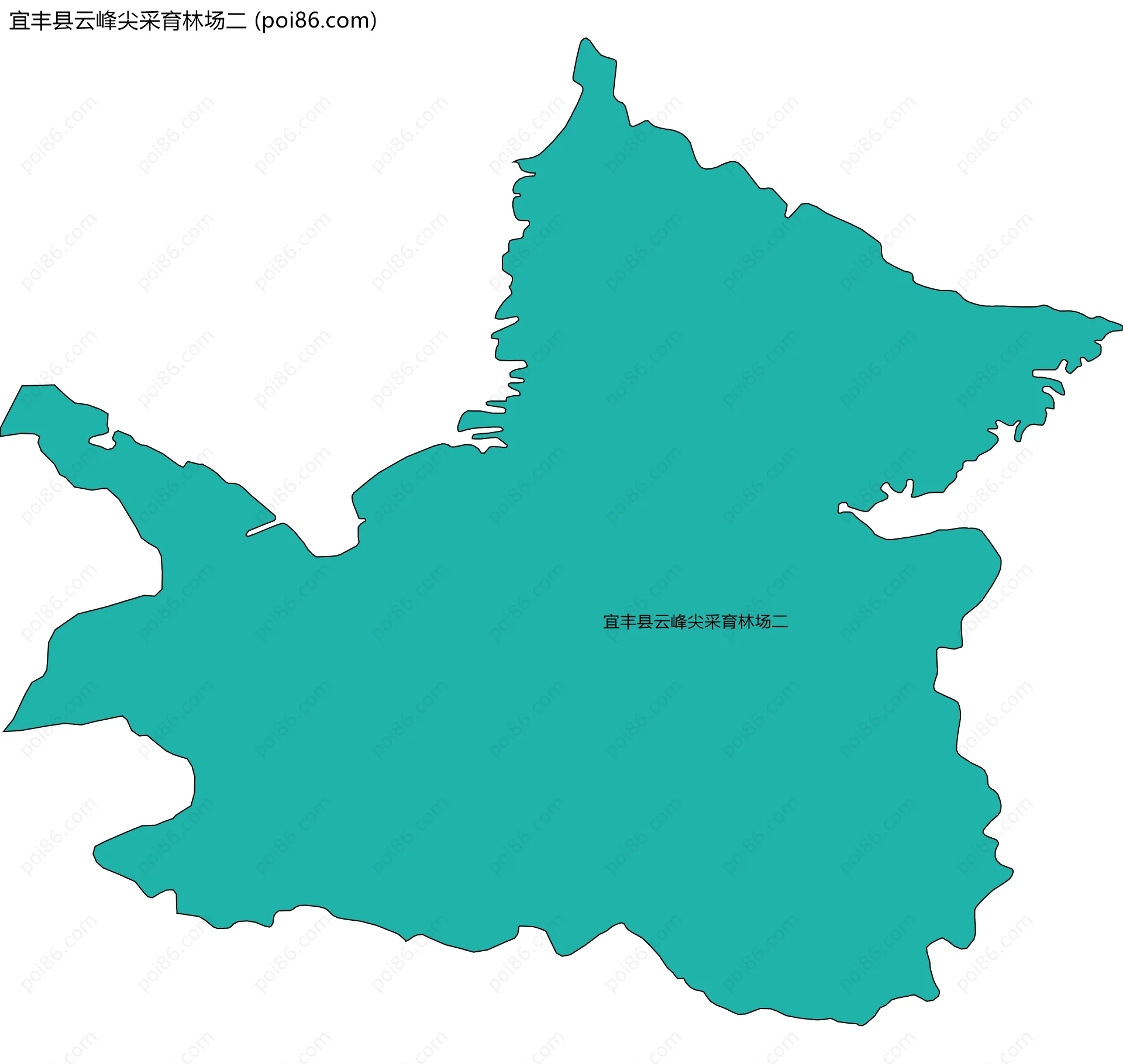 宜丰县云峰尖采育林场二边界地图