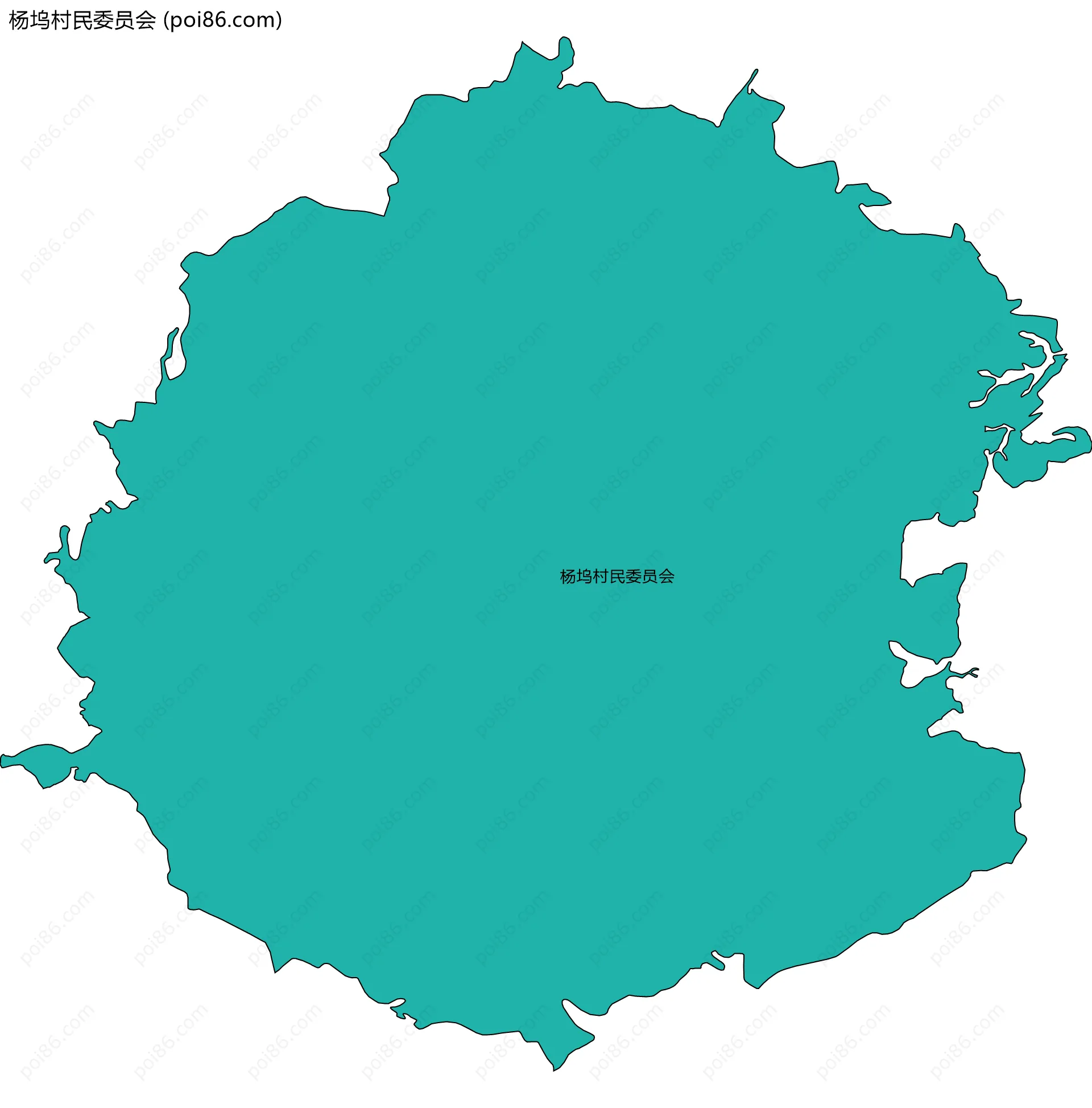 杨坞村民委员会边界地图